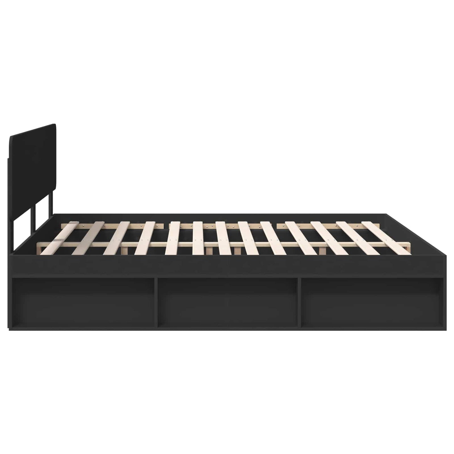 vidaXL Σκελετός Κρεβατιού Μαύρο 180 x 200 cm Στερεά ξυλεία πεύκου