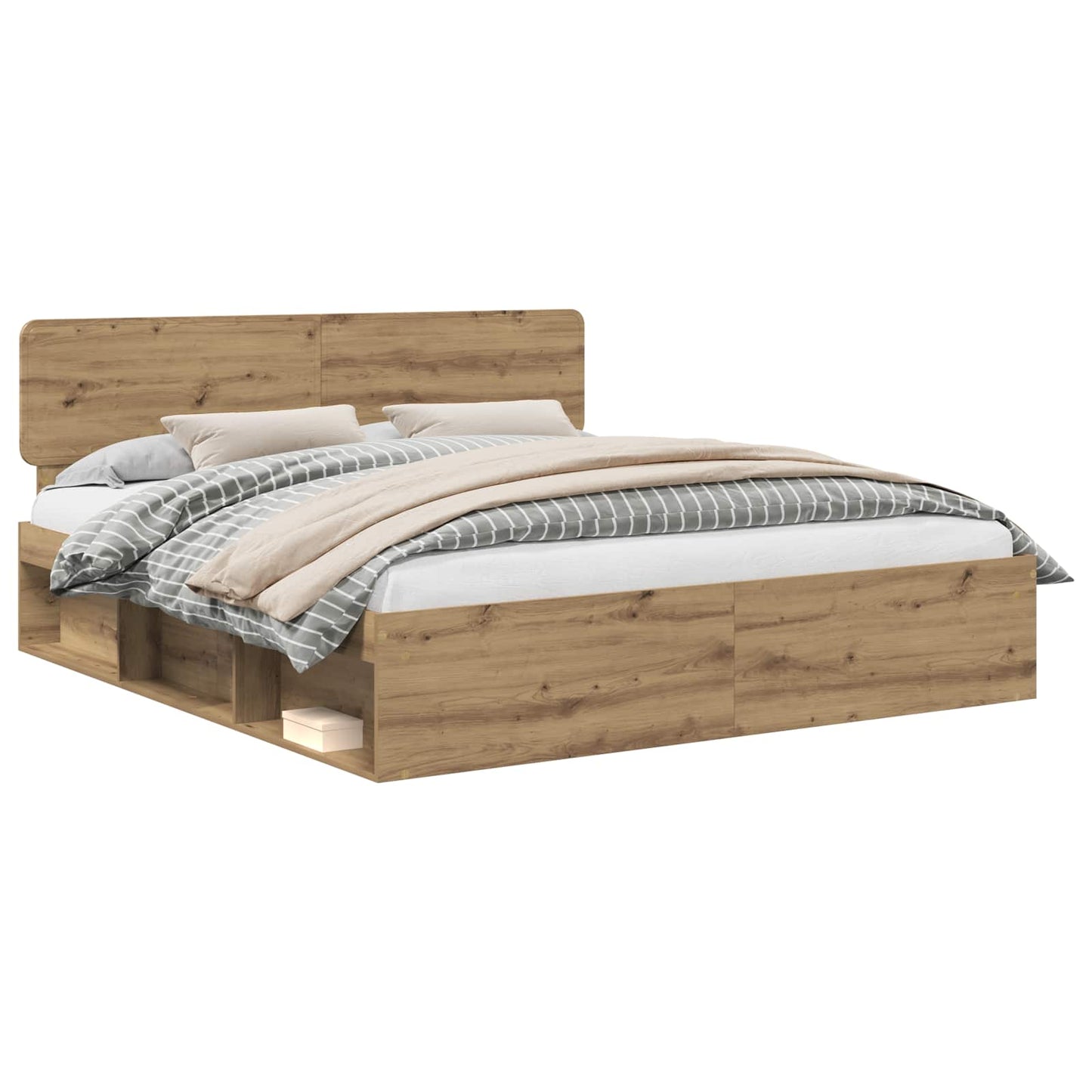 vidaXL Σκελετός Κρεβατιού Καρυδιά Χειροποίητης Εργασίας 180 x 200 cm