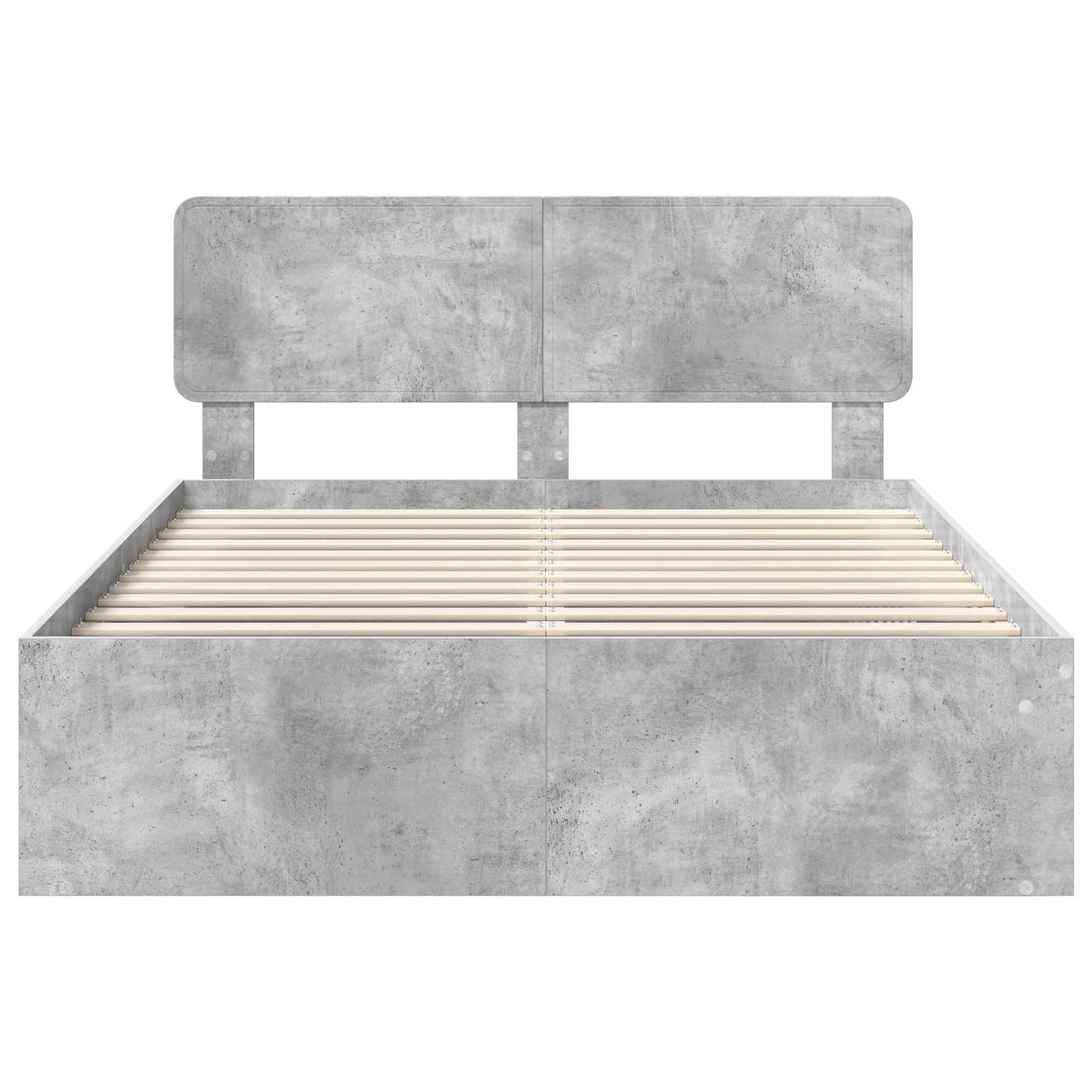 vidaXL Σκελετός Κρεβατιού Σκυρόδεμα 140 x 200 cm Στερεά ξυλεία πεύκου