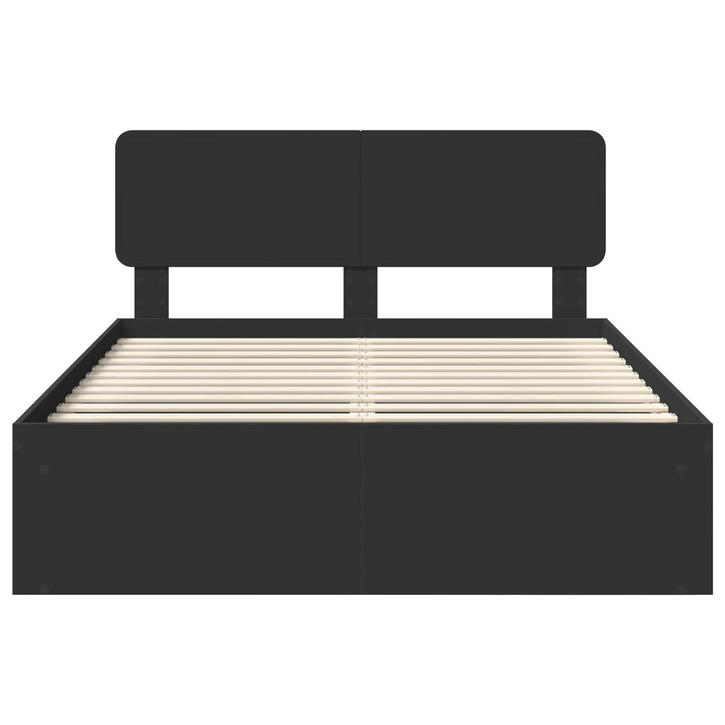 vidaXL Σκελετός Κρεβατιού Μαύρο 140 x 190 cm Στερεά ξυλεία πεύκου