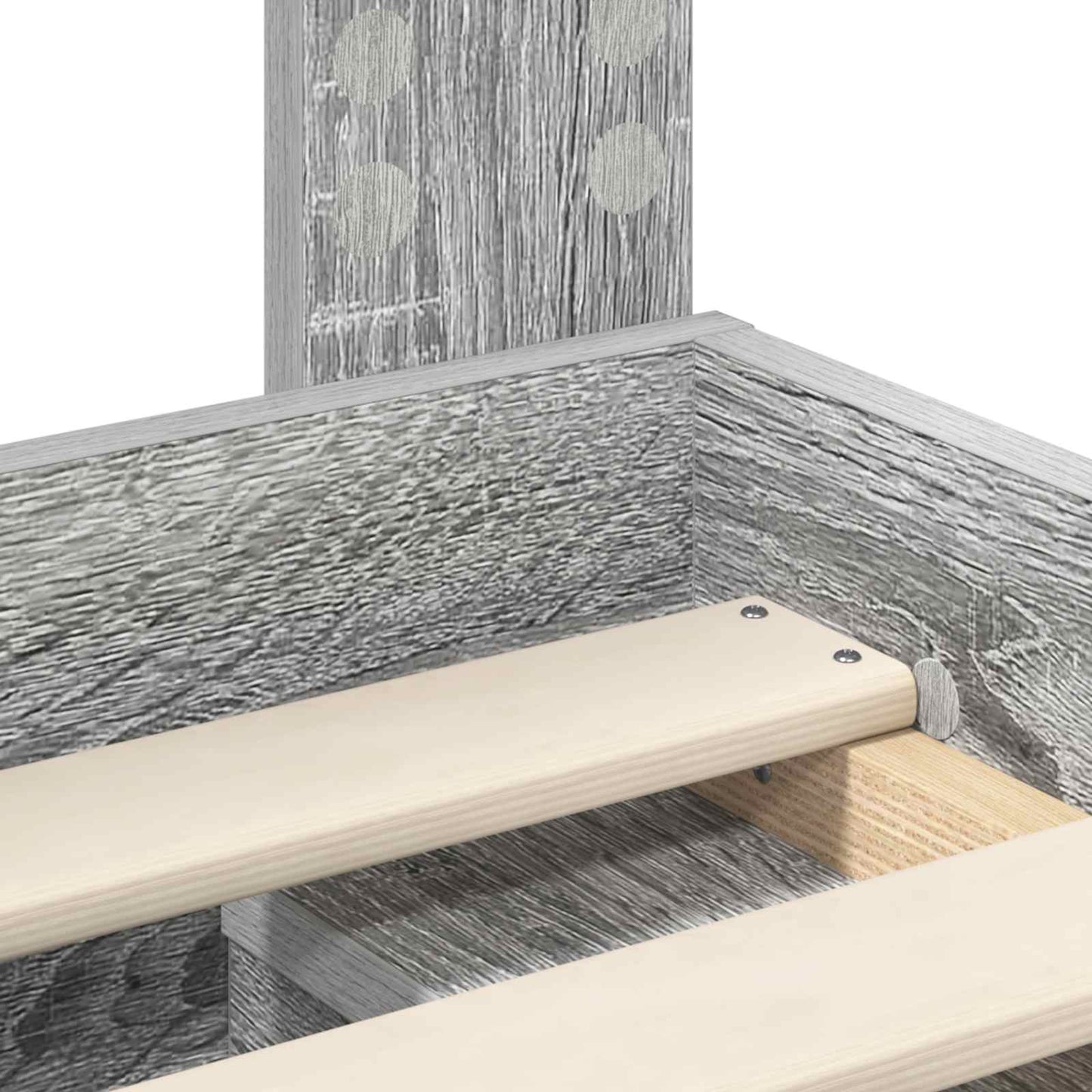 vidaXL Σκελετός Κρεβατιού με κεφαλάρι Γκρίζο Σονομα 140 x 190 cm