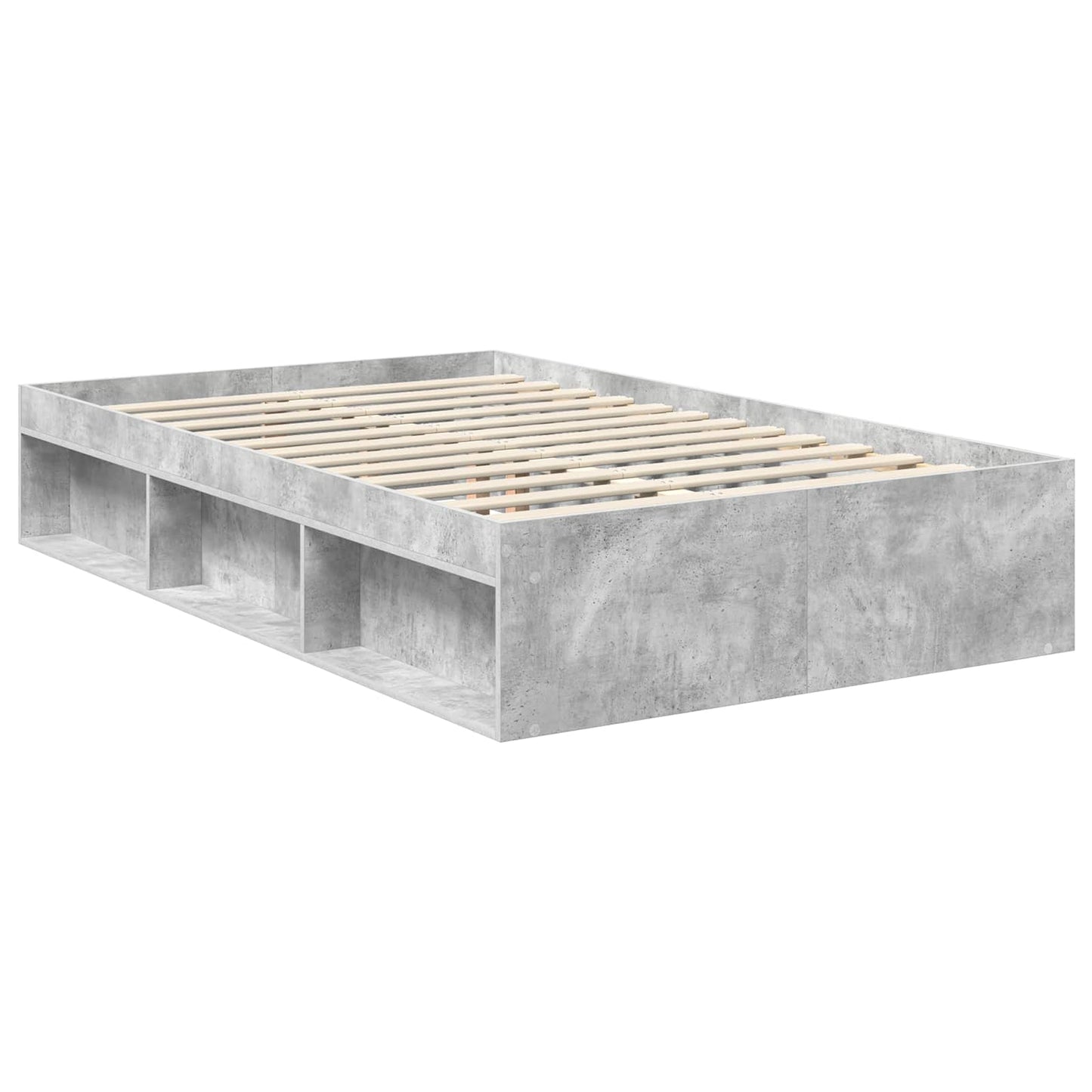 vidaXL Σκελετός Κρεβατιού Σκυρόδεμα 120 x 190 cm Στερεά ξυλεία πεύκου