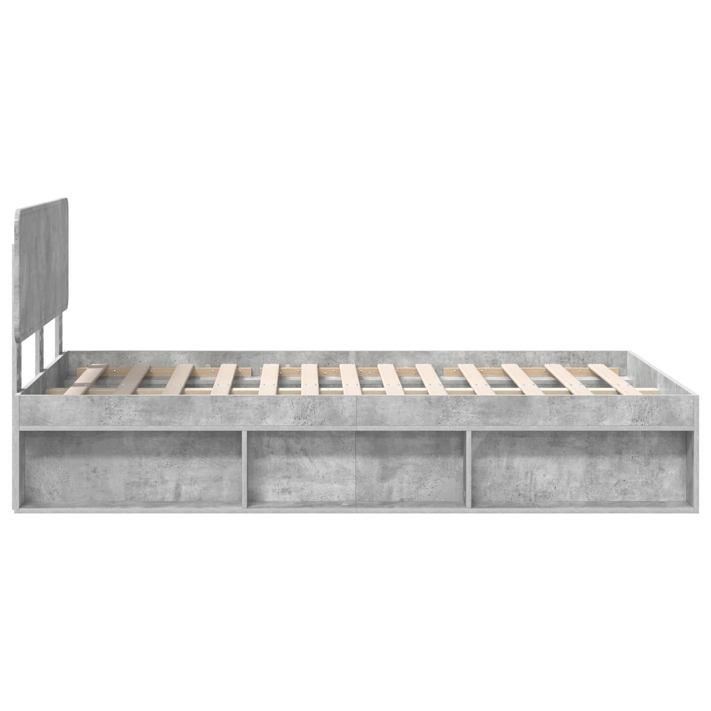 vidaXL Σκελετός Κρεβατιού Σκυρόδεμα 120 x 190 cm Στερεά ξυλεία πεύκου