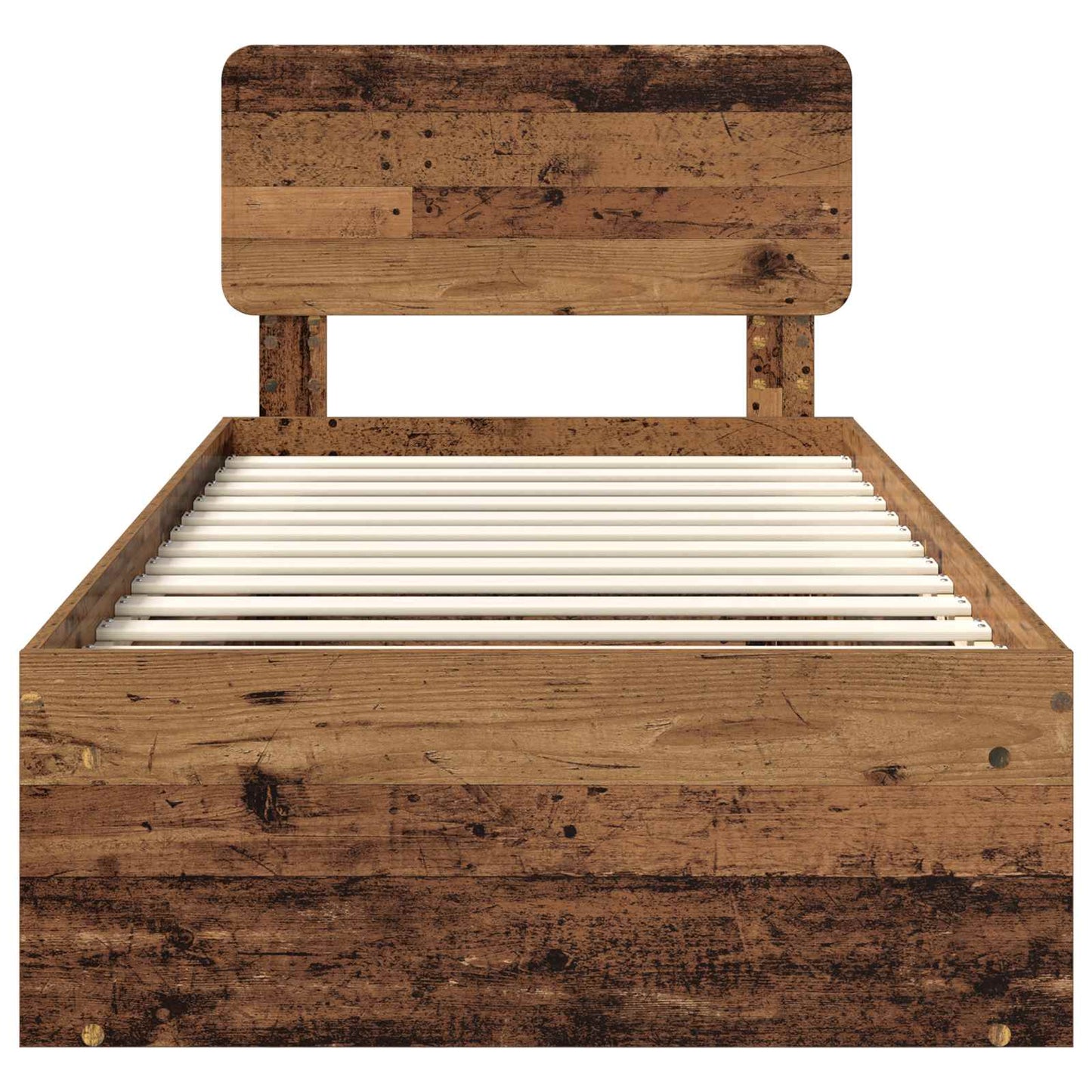vidaXL Σκελετός Κρεβατιού Παλιό ξύλο 100 x 200 cm Στερεά ξυλεία πεύκου