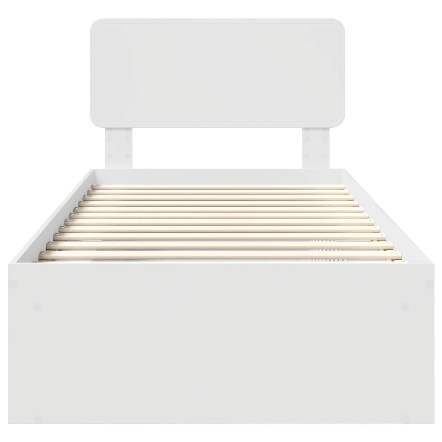 vidaXL Σκελετός Κρεβατιού Λευκό 90 x 190 cm Στερεά ξυλεία πεύκου