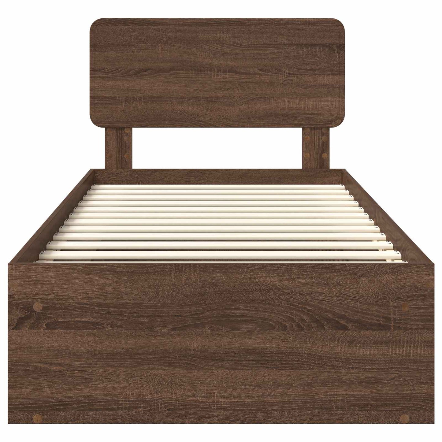 vidaXL Σκελετός Κρεβατιού Καφέ δρυς 90 x 190 cm Στερεά ξυλεία πεύκου