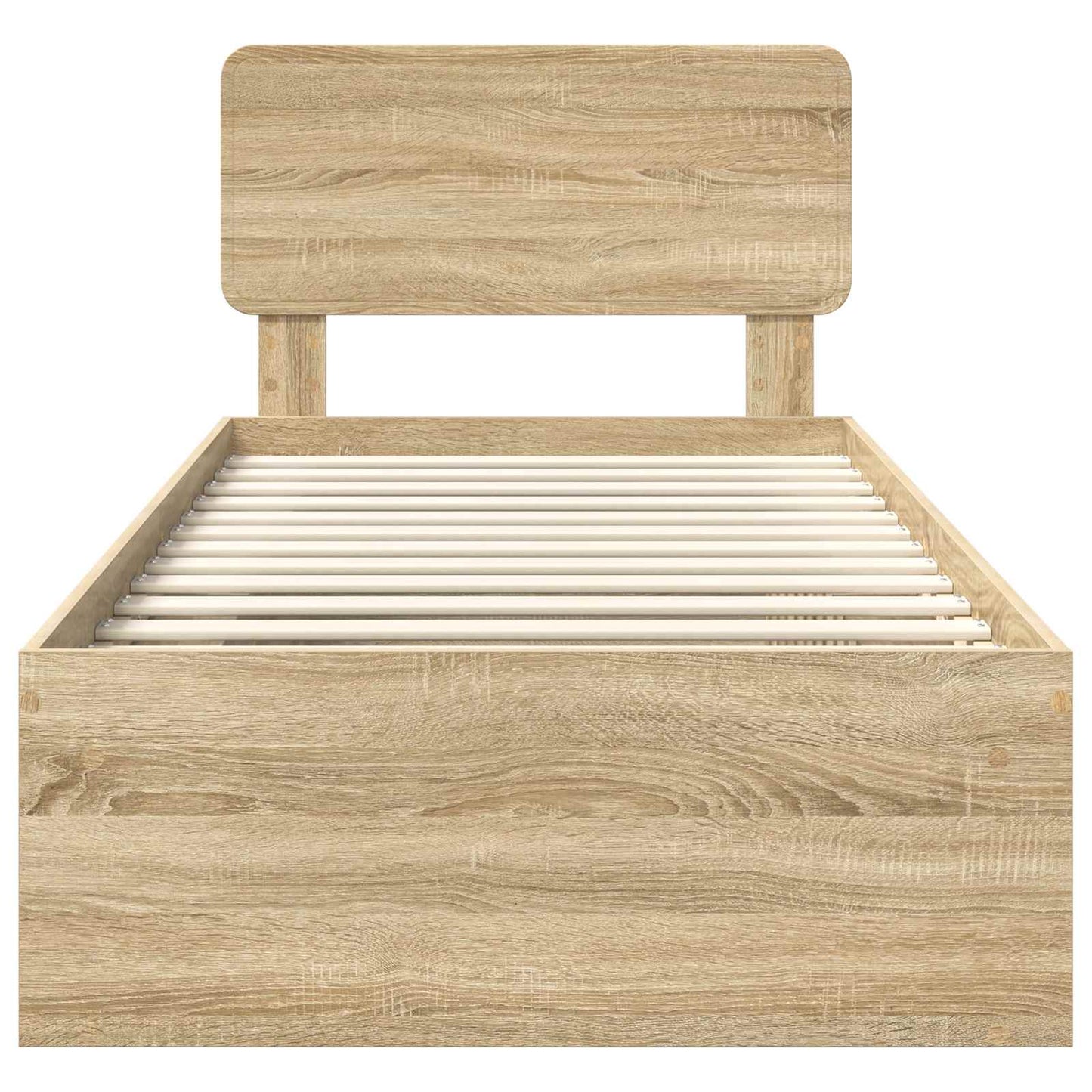 vidaXL Σκελετός Κρεβατιού Δρύς Sonoma 75 x 190 cm Στερεά ξυλεία πεύκου