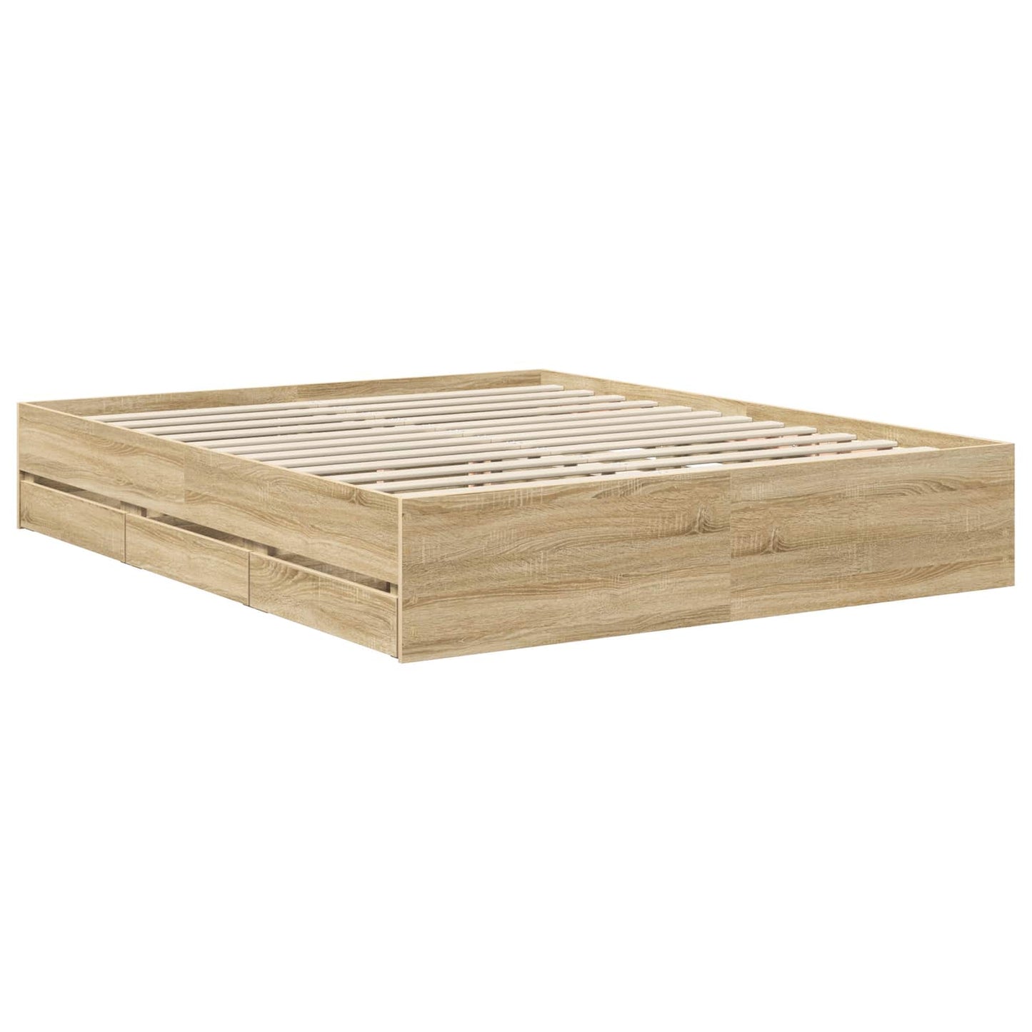 vidaXL Σκελετός Κρεβατιού με συρτάρι Δρύς Sonoma 160 x 200 cm