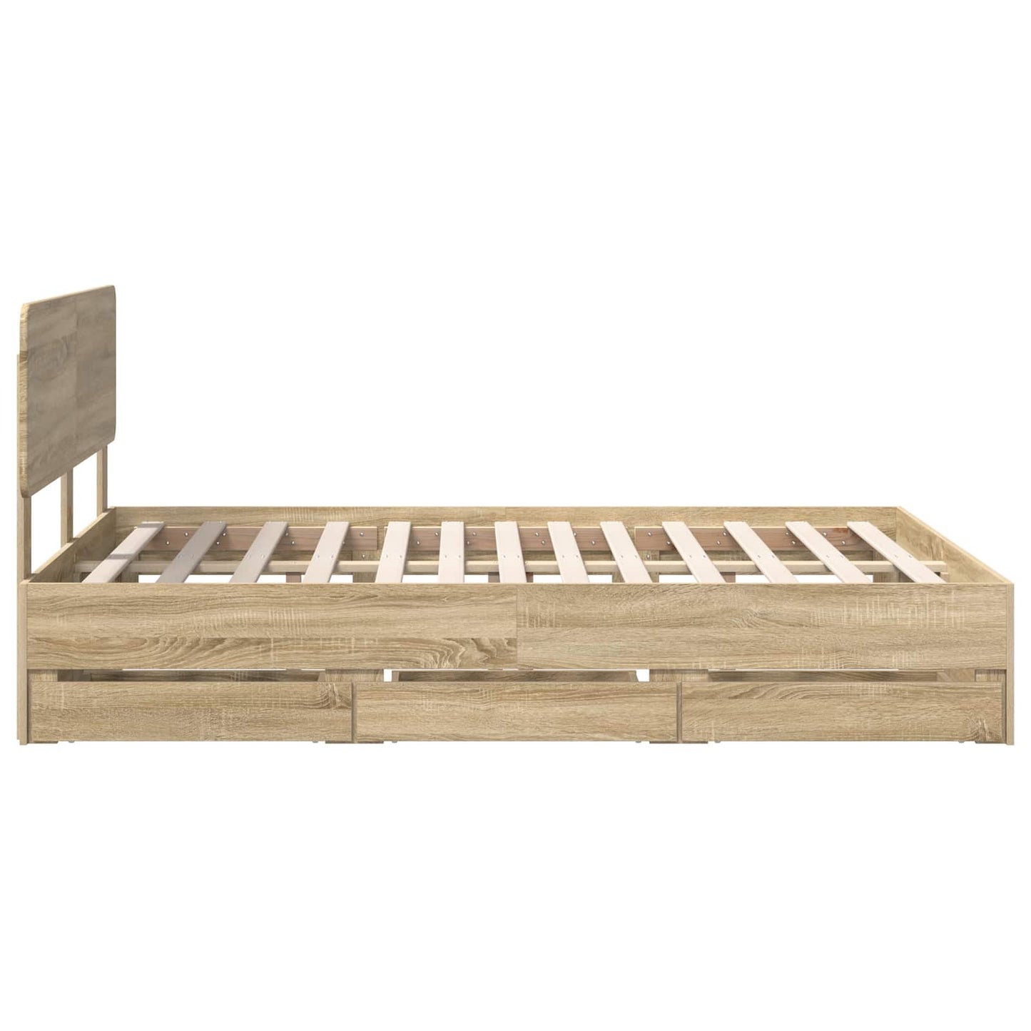 vidaXL Σκελετός Κρεβατιού με συρτάρι Δρύς Sonoma 160 x 200 cm