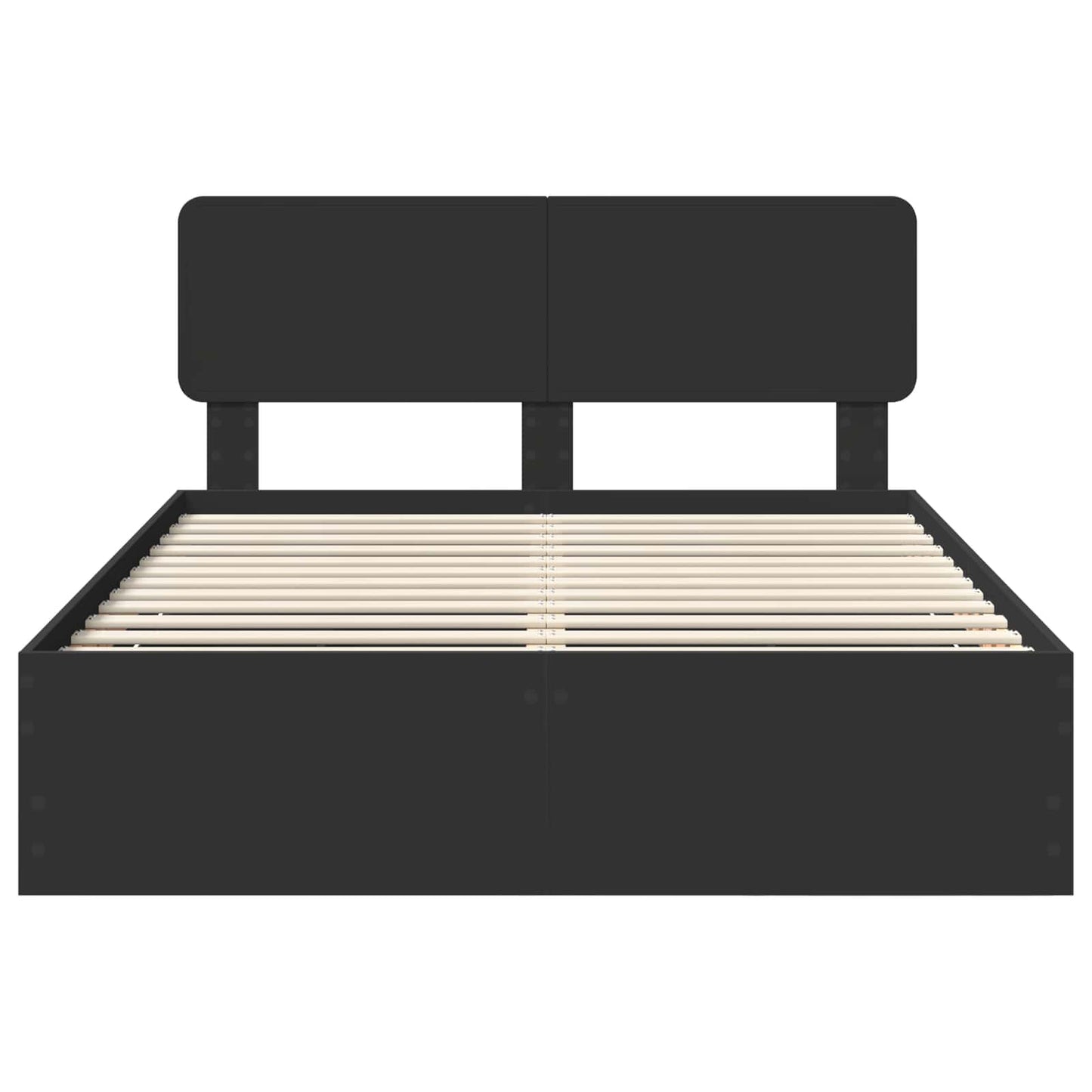 vidaXL Σκελετός Κρεβατιού Μαύρο 140 x 200 cm Μηχανήματος Ξύλο