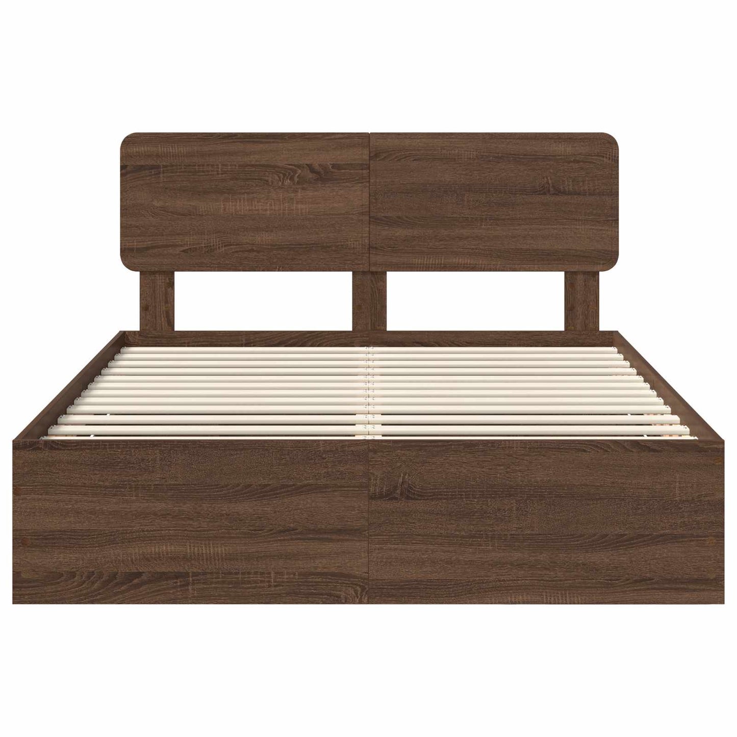 vidaXL Σκελετός Κρεβατιού Καφέ δρυς 140 x 200 cm Μηχανήματος Ξύλο