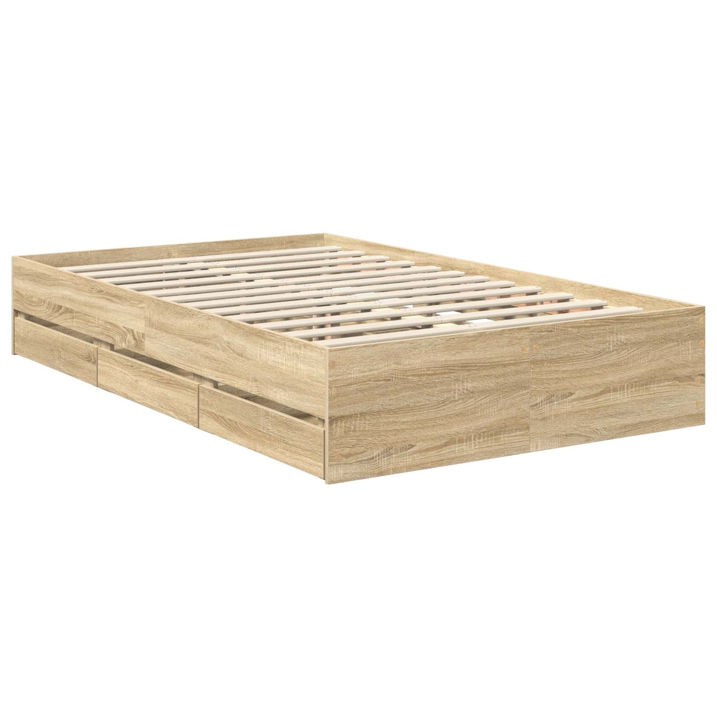 vidaXL Σκελετός Κρεβατιού με συρτάρι Δρύς Sonoma 120 x 200 cm