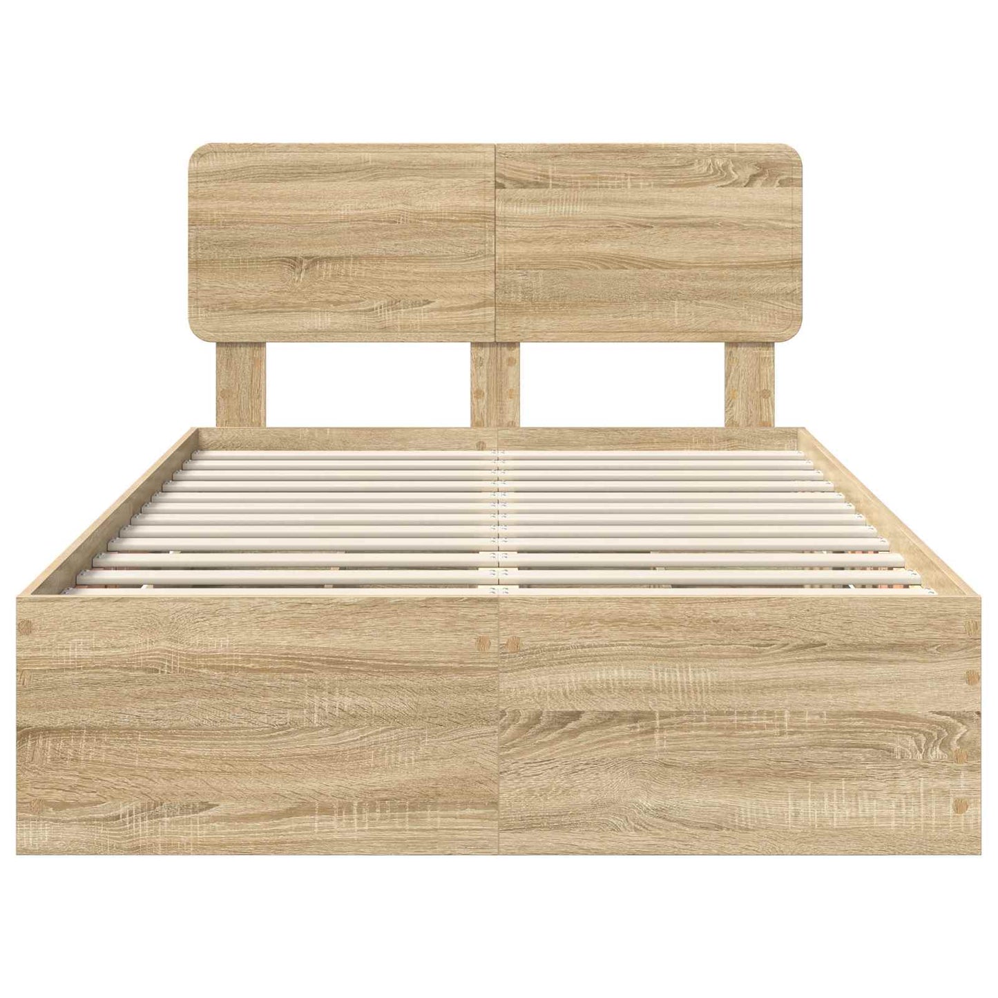 vidaXL Σκελετός Κρεβατιού Δρύς Sonoma 120 x 200 cm Μηχανήματος Ξύλο
