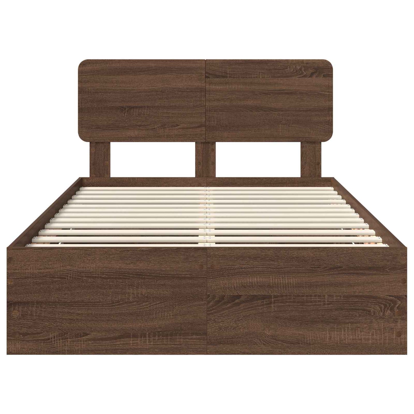 vidaXL Σκελετός Κρεβατιού Καφέ δρυς 120 x 200 cm Μηχανήματος Ξύλο