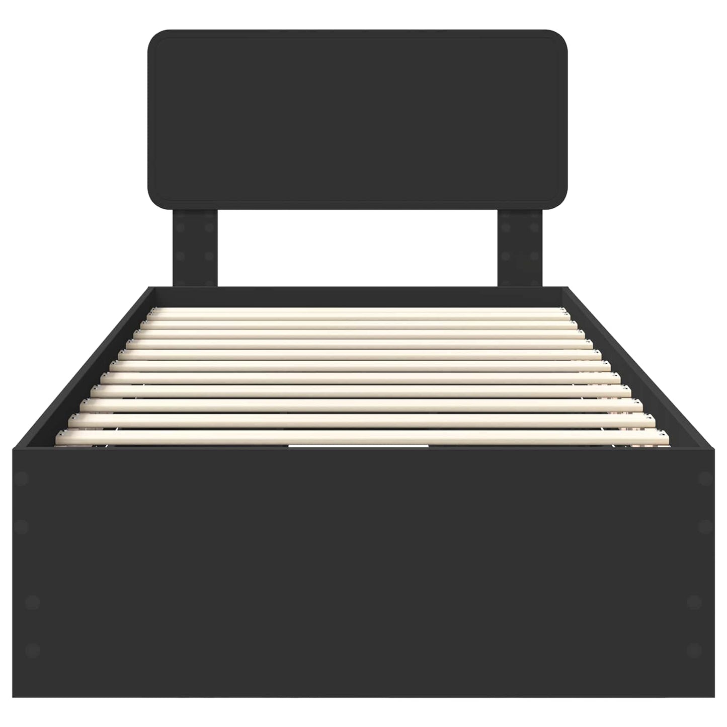 vidaXL Σκελετός Κρεβατιού Μαύρο 100 x 200 cm Μηχανήματος Ξύλο