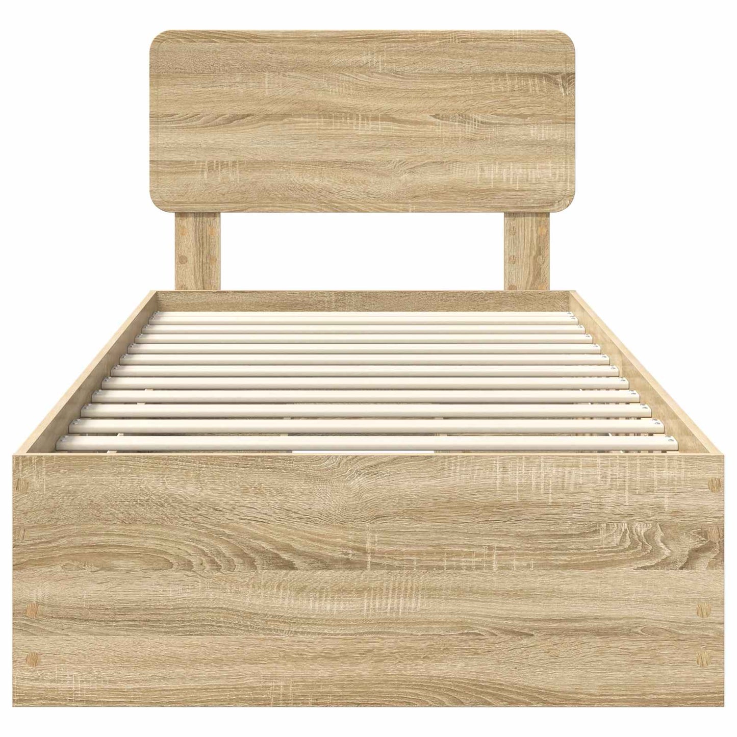 vidaXL Σκελετός Κρεβατιού Δρύς Sonoma 75 x 190 cm Μηχανήματος Ξύλο