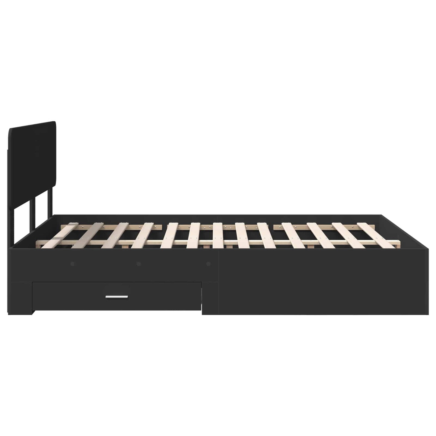 vidaXL Σκελετός Κρεβατιού Μαύρο 160 x 200 cm Επεξεργασμένο ξύλο