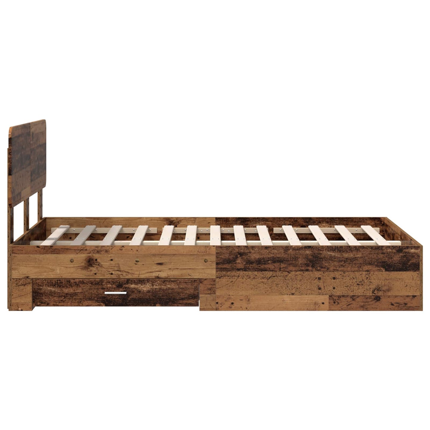 vidaXL Σκελετός Κρεβατιού Παλιό ξύλο 120 x 200 cm Επεξεργασμένο ξύλο
