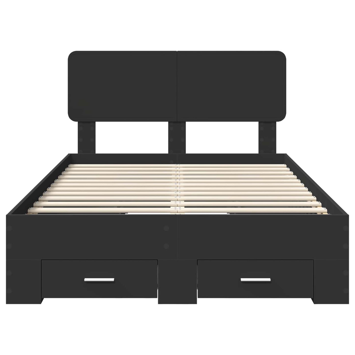 vidaXL Σκελετός Κρεβατιού Μαύρο 120 x 190 cm Επεξεργασμένο ξύλο