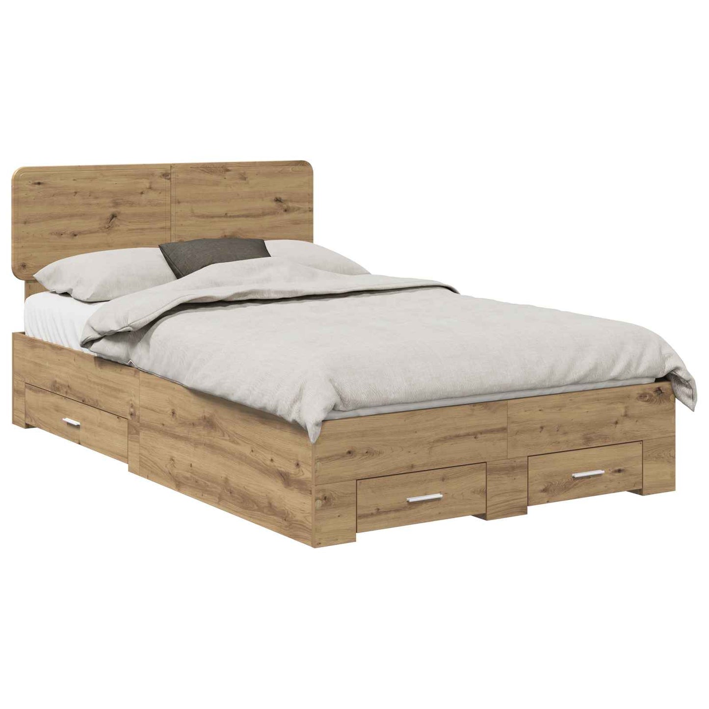 vidaXL Σκελετός Κρεβατιού Artisan Oak 120 x 190 cm Επεξεργασμένο ξύλο