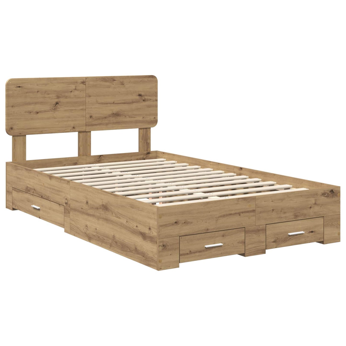 vidaXL Σκελετός Κρεβατιού Artisan Oak 120 x 190 cm Επεξεργασμένο ξύλο