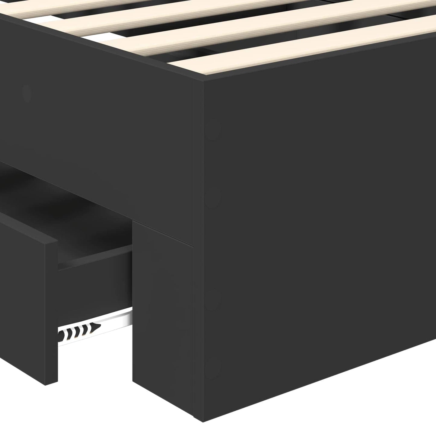 vidaXL Σκελετός Κρεβατιού Μαύρο 100 x 200 cm Επεξεργασμένο ξύλο