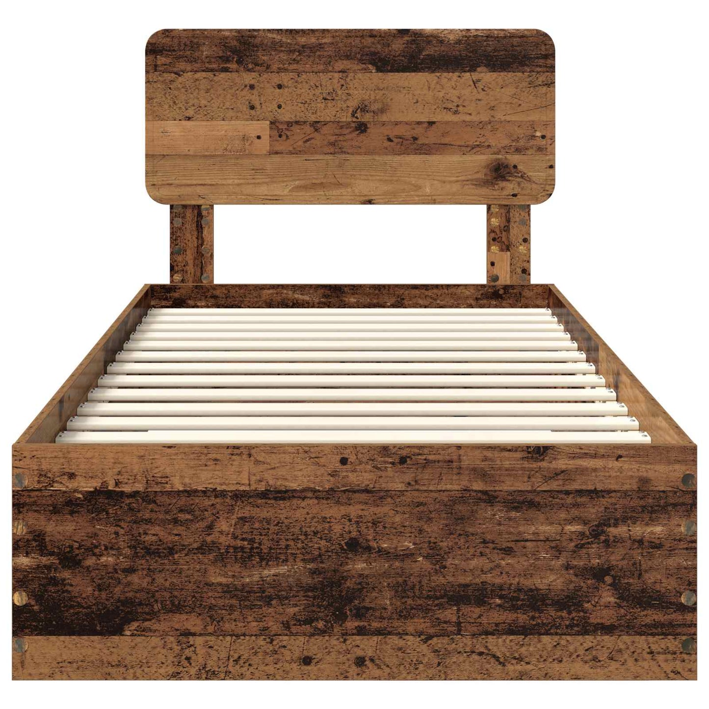 vidaXL Σκελετός Κρεβατιού Παλιό ξύλο 100 x 200 cm Επεξεργασμένο ξύλο