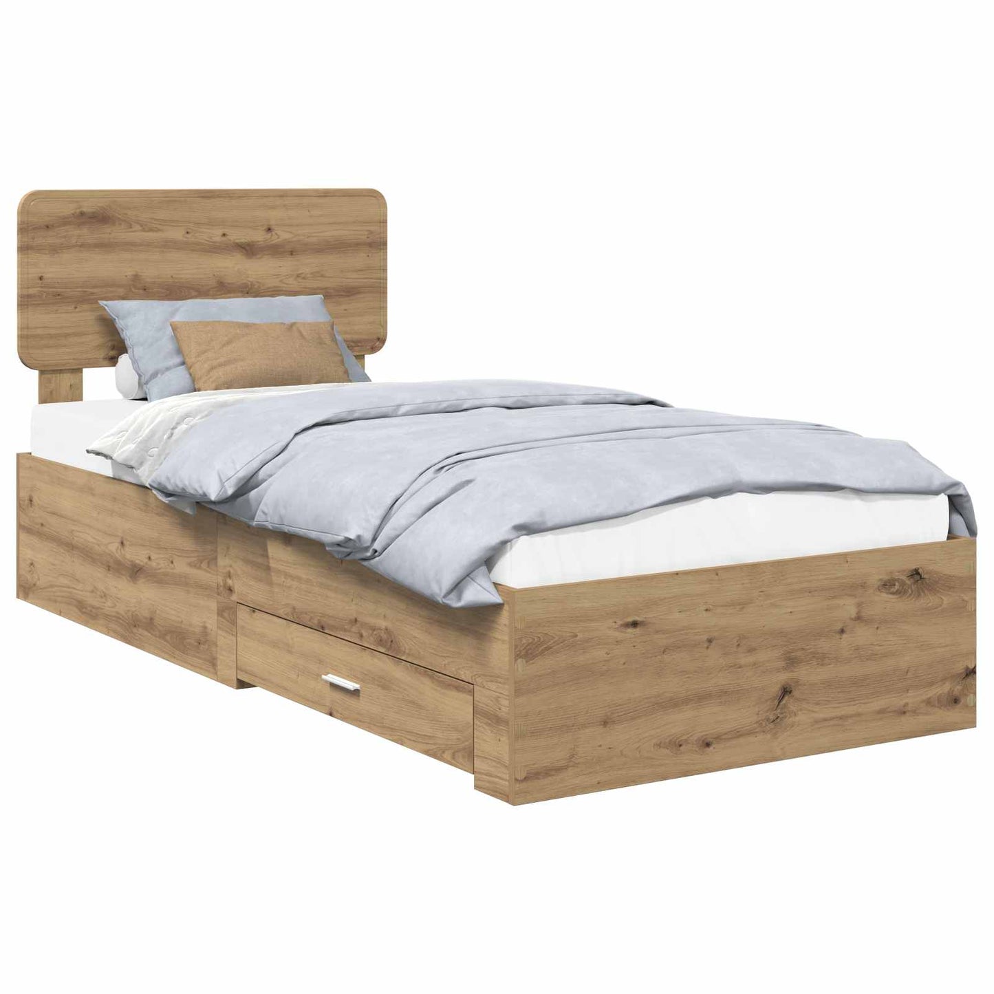 vidaXL Σκελετός Κρεβατιού Artisan Oak 90 x 200 cm Επεξεργασμένο ξύλο