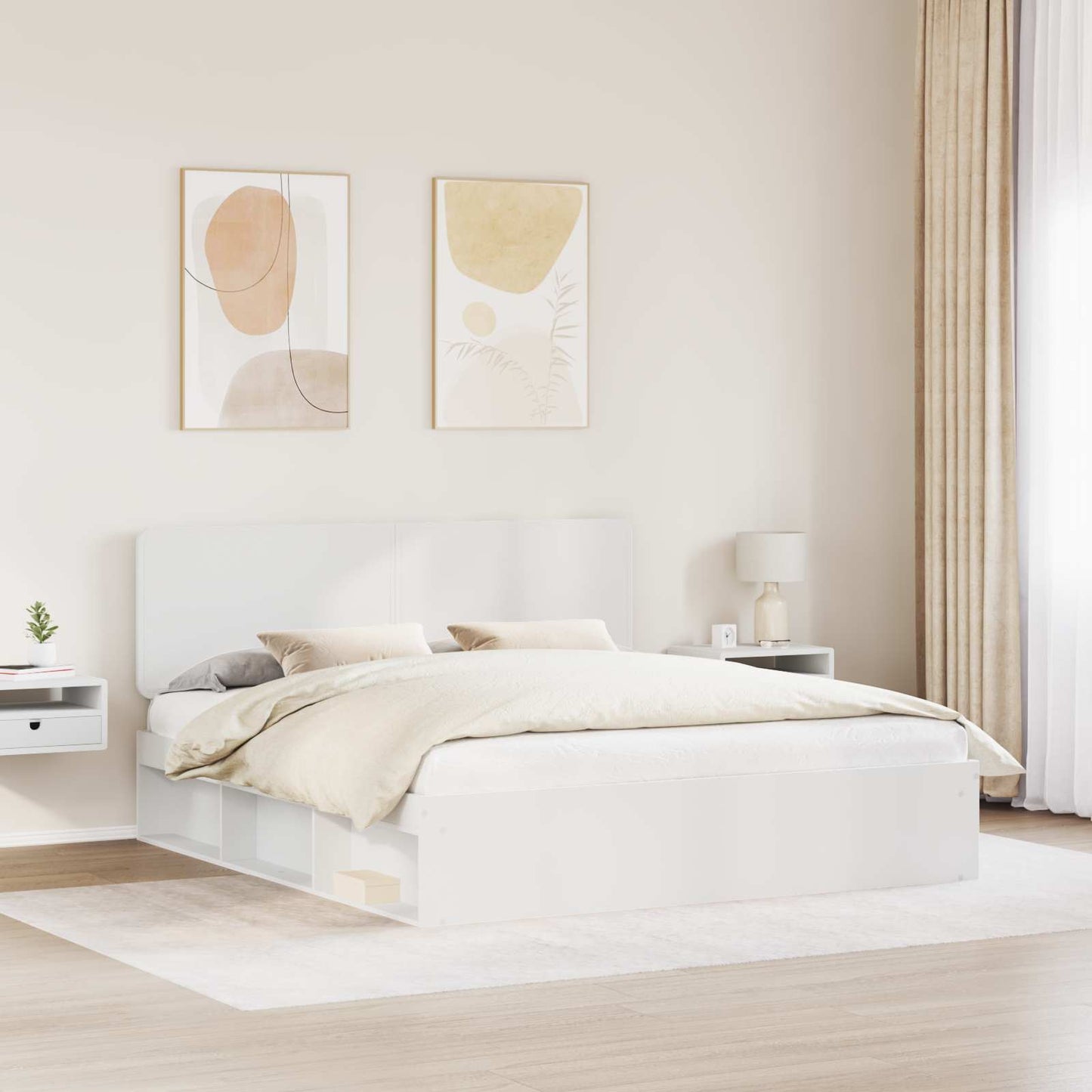 vidaXL Σκελετός Κρεβατιού Λευκό 180 x 200 cm Στερεά ξυλεία πεύκου