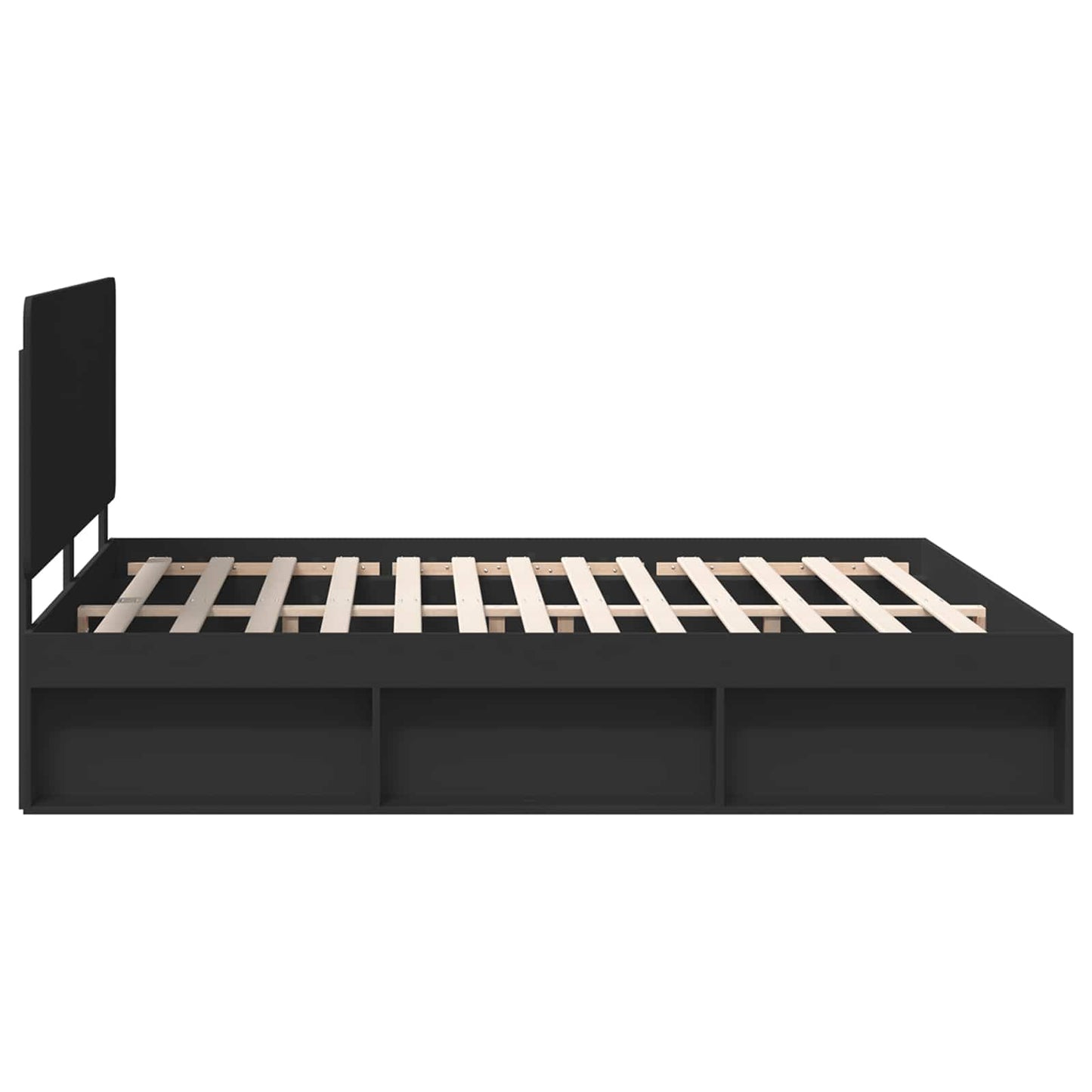 vidaXL Σκελετός Κρεβατιού Μαύρο 180 x 200 cm Στερεά ξυλεία πεύκου