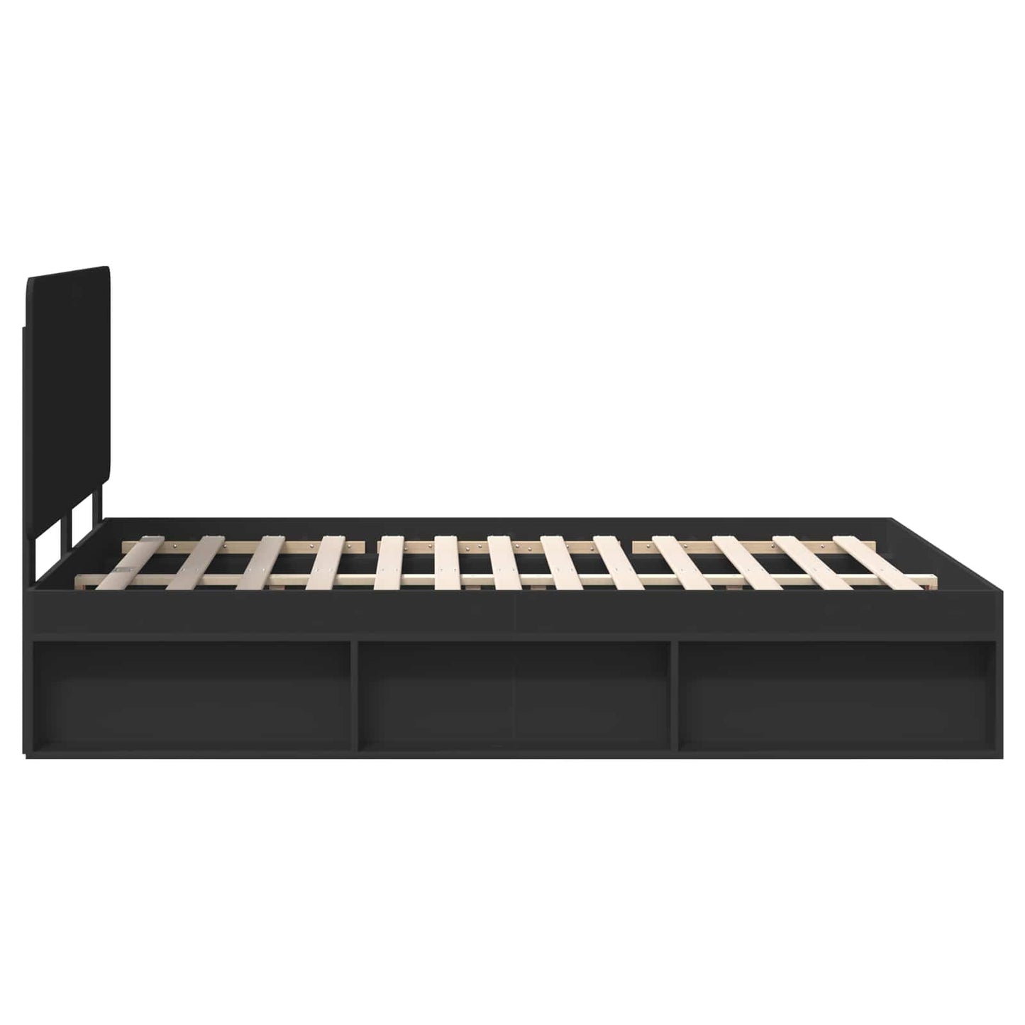 vidaXL Σκελετός Κρεβατιού Μαύρο 160 x 200 cm Στερεά ξυλεία πεύκου