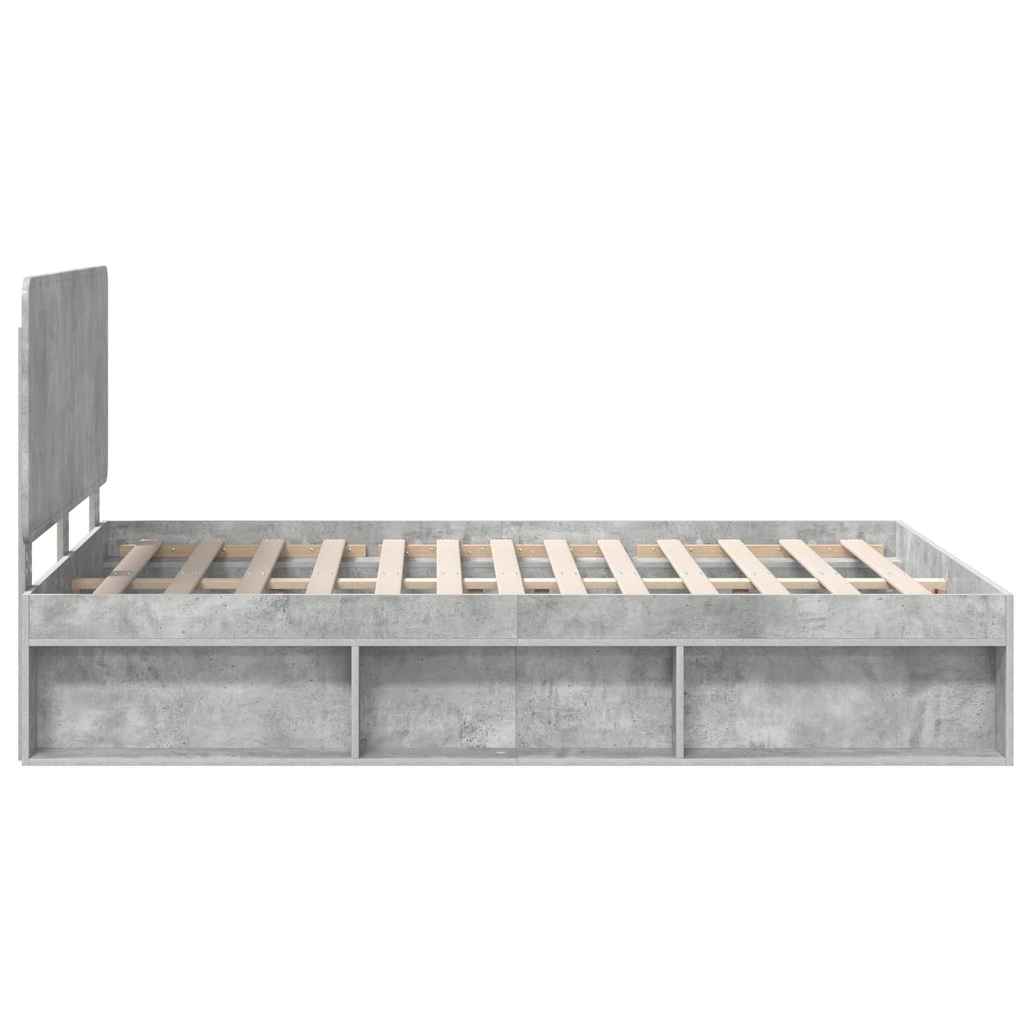 vidaXL Σκελετός Κρεβατιού Σκυρόδεμα 160 x 200 cm Στερεά ξυλεία πεύκου