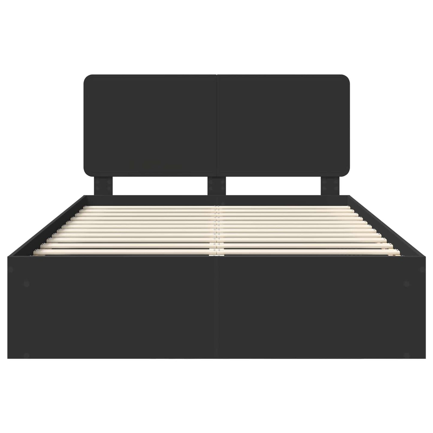 vidaXL Σκελετός Κρεβατιού Μαύρο 150 x 200 cm Στερεά ξυλεία πεύκου