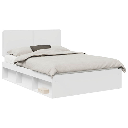 vidaXL Σκελετός Κρεβατιού Λευκό 140 x 190 cm Στερεά ξυλεία πεύκου