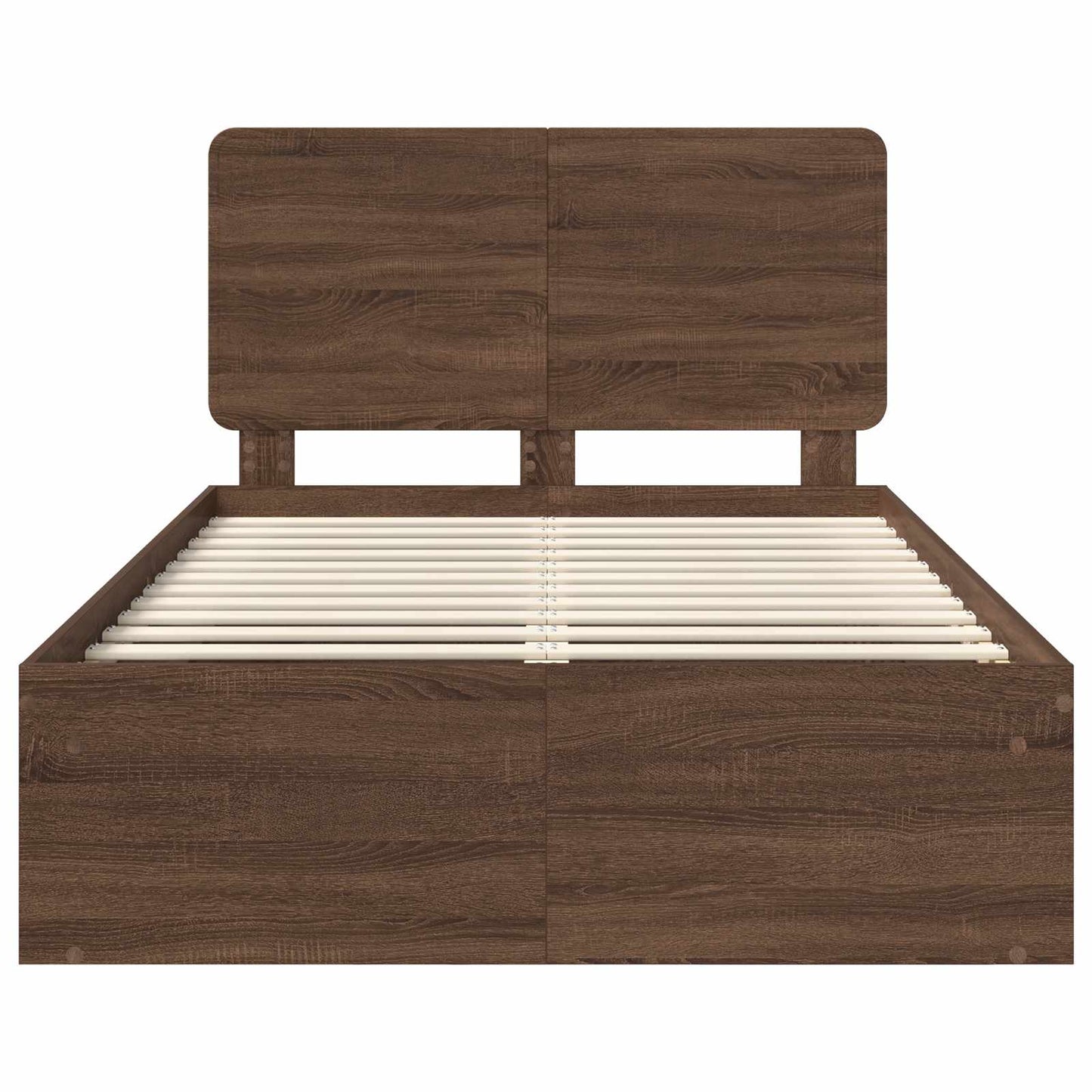 vidaXL Σκελετός Κρεβατιού Καφέ δρυς 120 x 190 cm Στερεά ξυλεία πεύκου