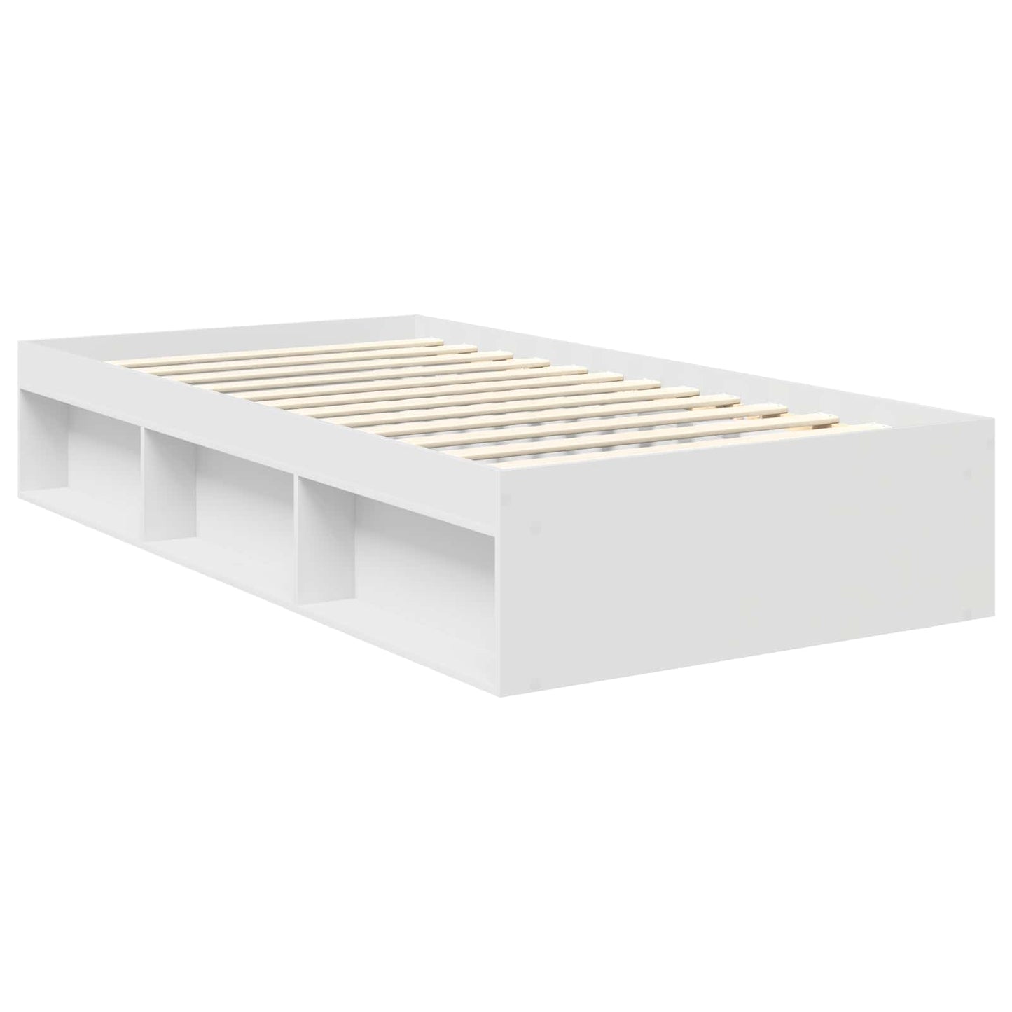vidaXL Σκελετός Κρεβατιού Λευκό 100 x 200 cm Στερεά ξυλεία πεύκου