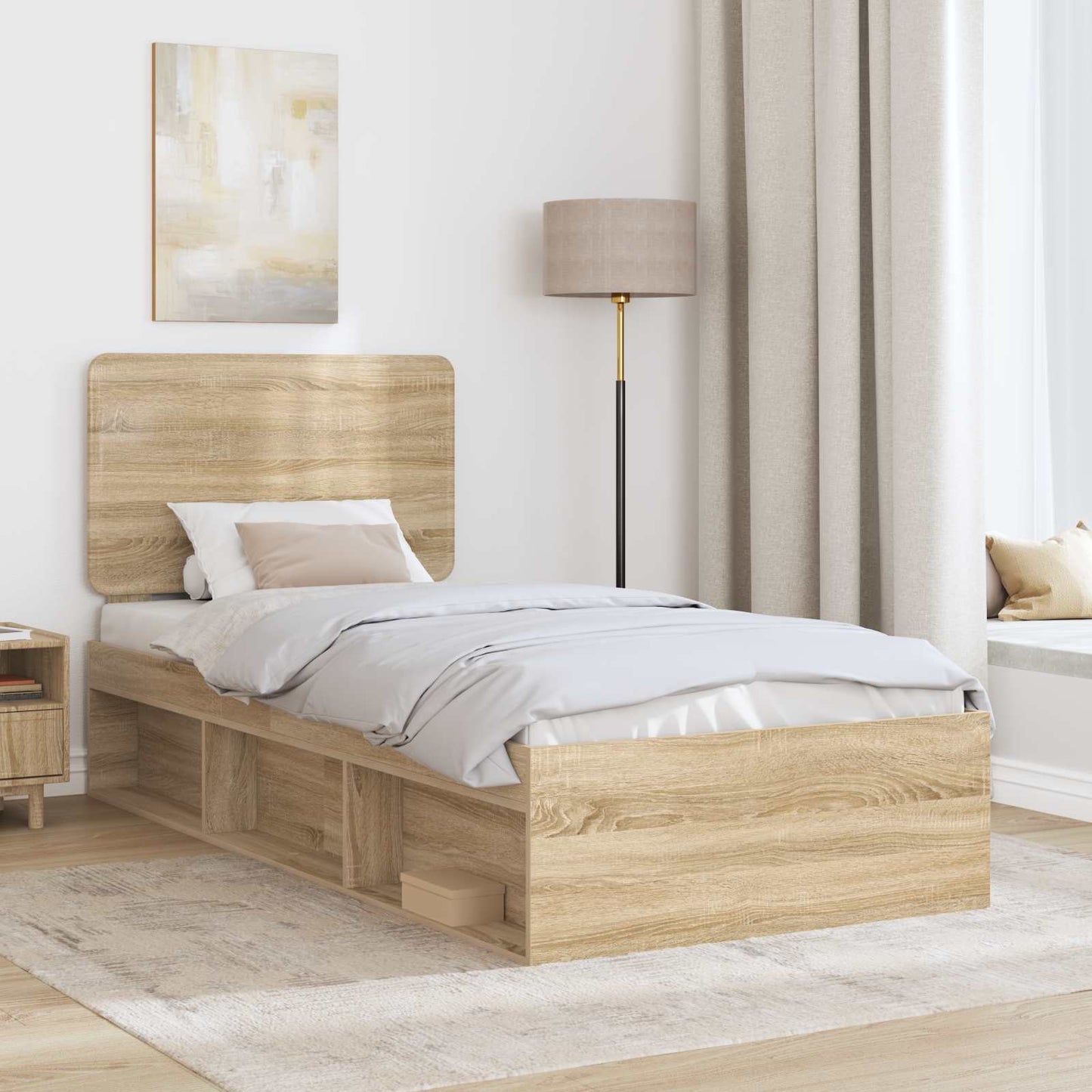 vidaXL Σκελετός Κρεβατιού Σονόμα 100 x 200 cm Στερεά ξυλεία πεύκου
