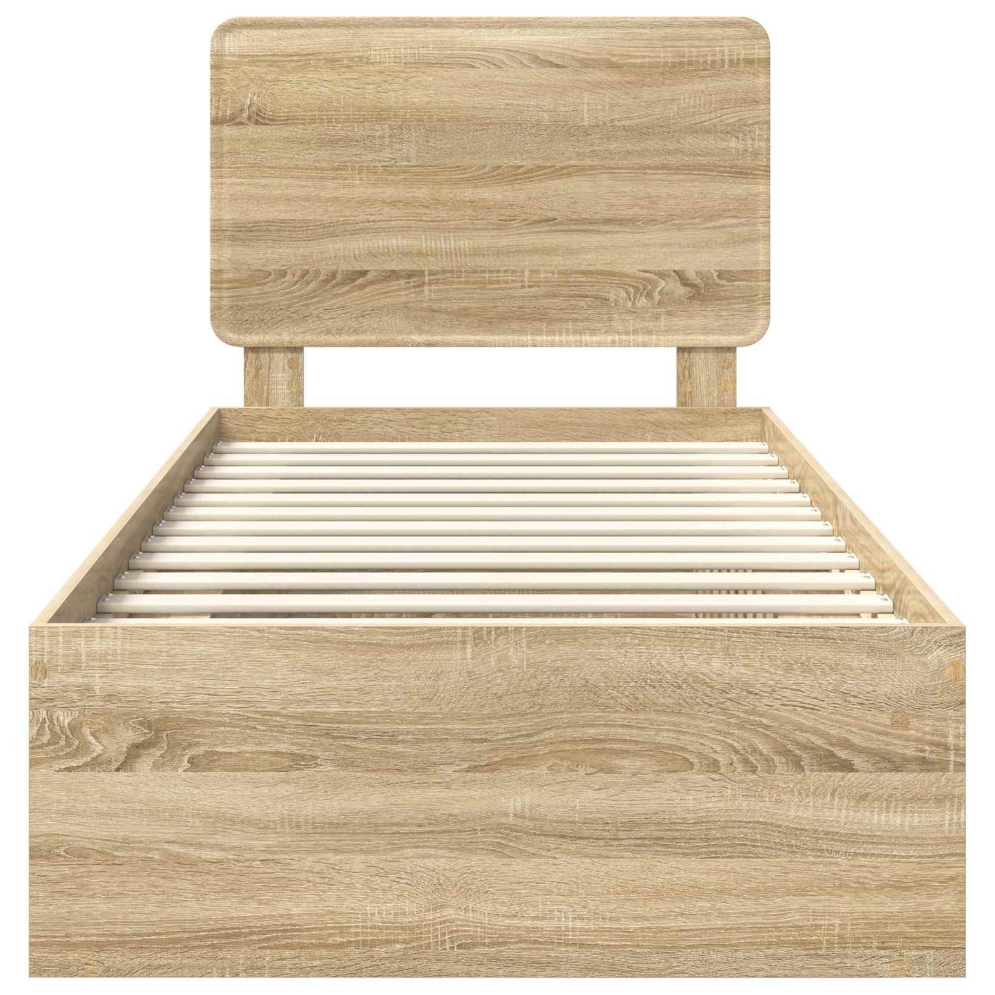 vidaXL Σκελετός Κρεβατιού Δρύς Sonoma 90 x 200 cm Στερεά ξυλεία πεύκου