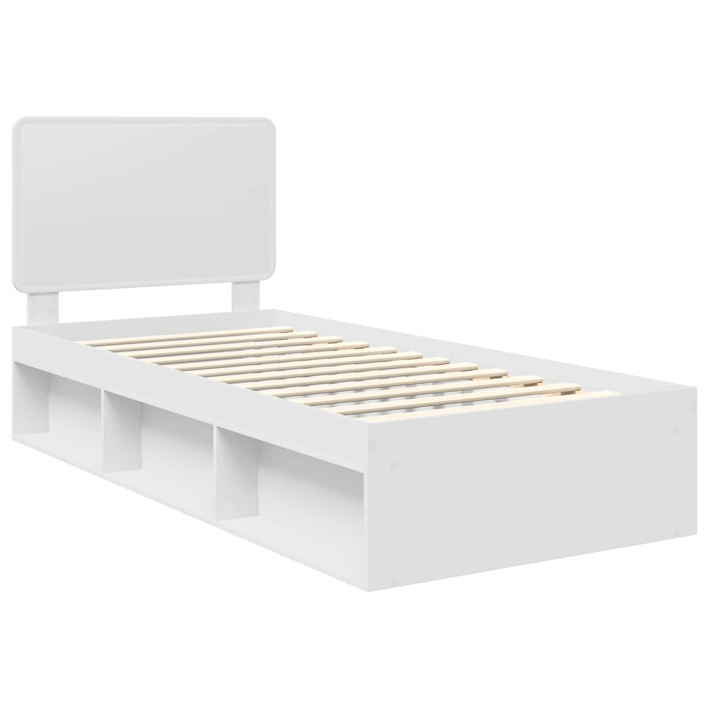 vidaXL Σκελετός Κρεβατιού Λευκό 90 x 190 cm Στερεά ξυλεία πεύκου