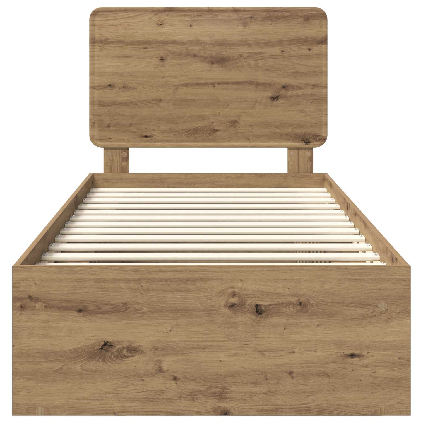 vidaXL Σκελετός Κρεβατιού Καρυδιά Χειροποίητης Εργασίας 75 x 190 cm