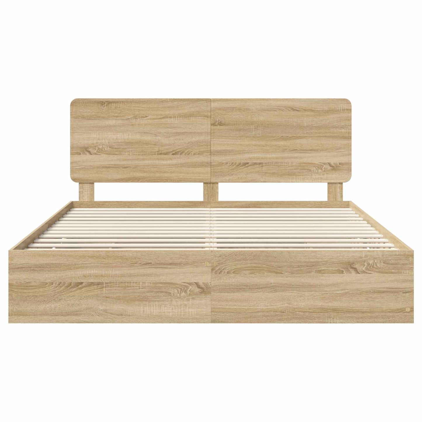 vidaXL Σκελετός Κρεβατιού Δρύς Sonoma 200 x 200 cm Μηχανήματος Ξύλο