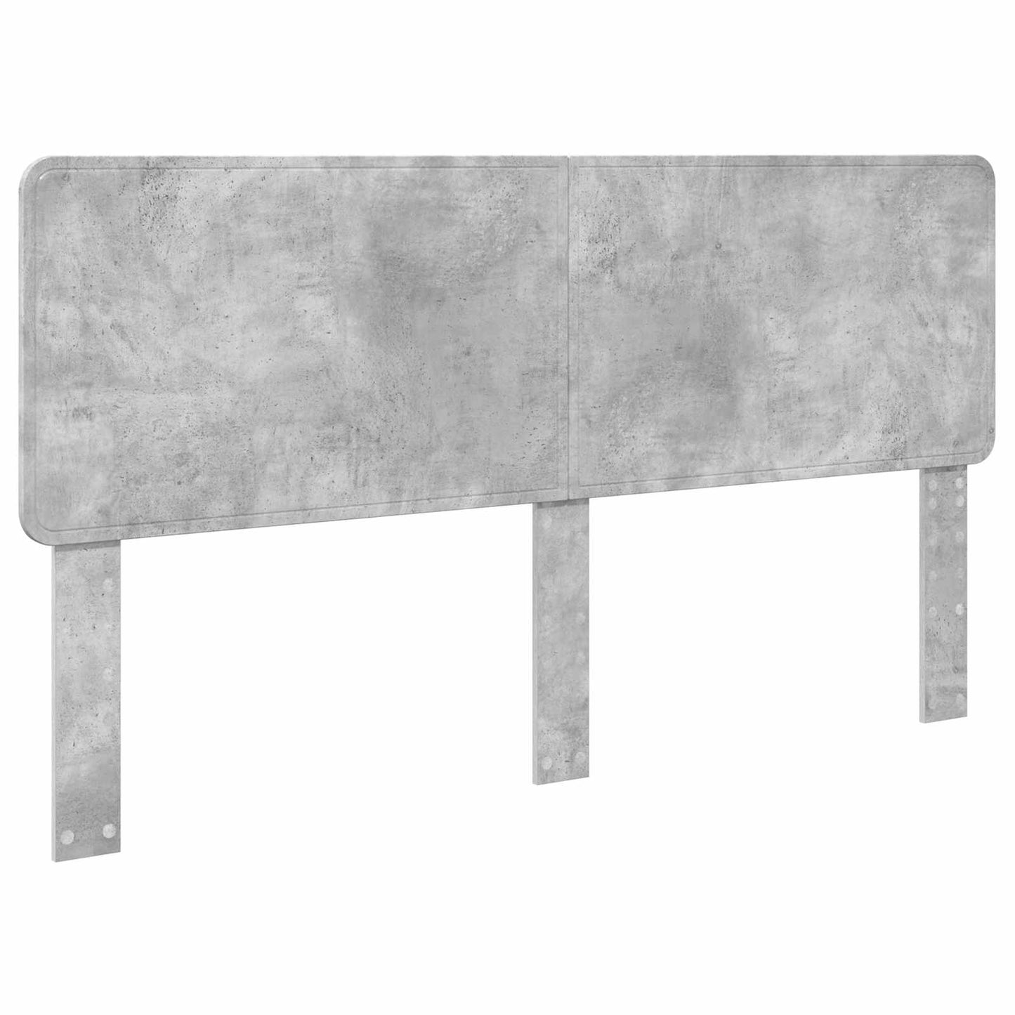 vidaXL Σκελετός Κρεβατιού Σκυρόδεμα Γκρι 200 x 200 cm Μηχανήματος Ξύλο