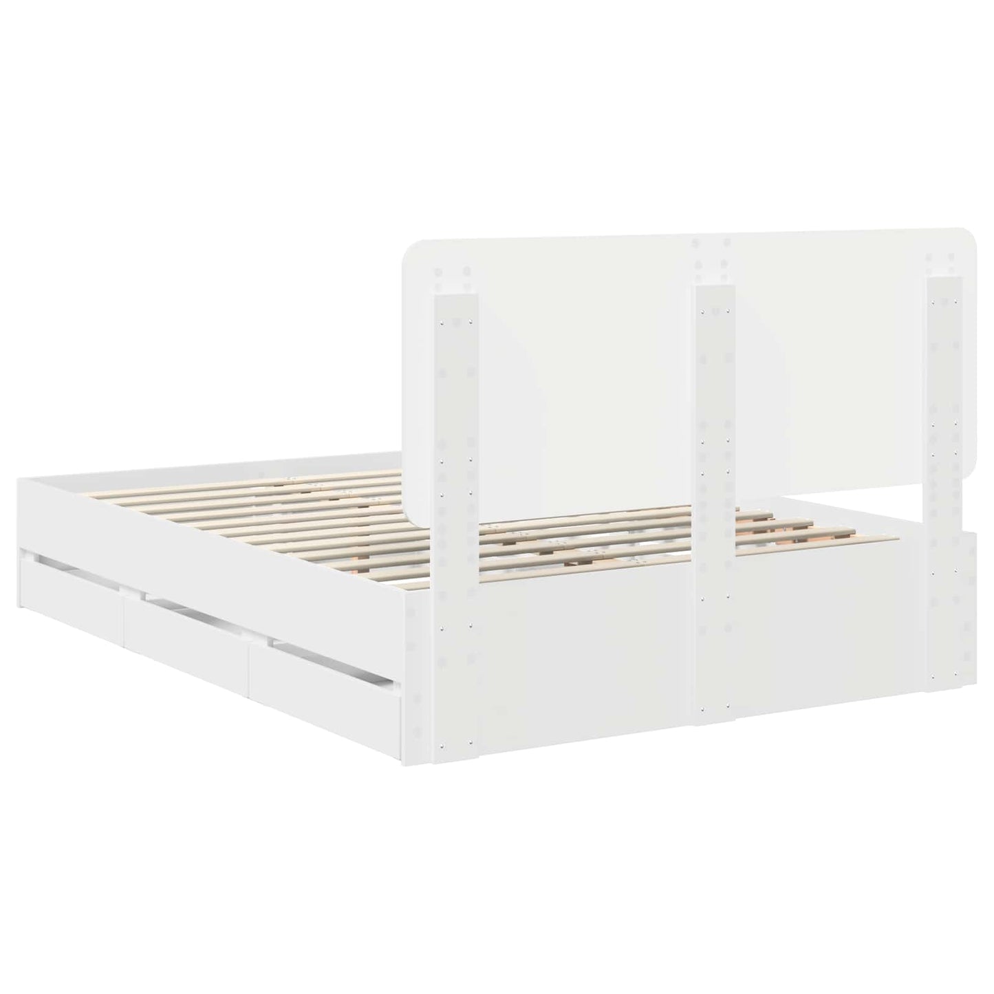 vidaXL Σκελετός Κρεβατιού Λευκό 160 x 200 cm Μηχανήματος Ξύλο