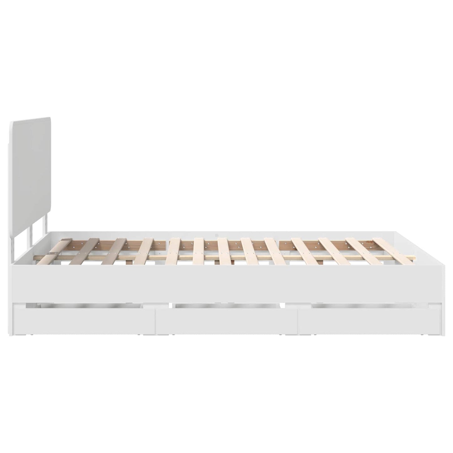 vidaXL Σκελετός Κρεβατιού Λευκό 160 x 200 cm Μηχανήματος Ξύλο