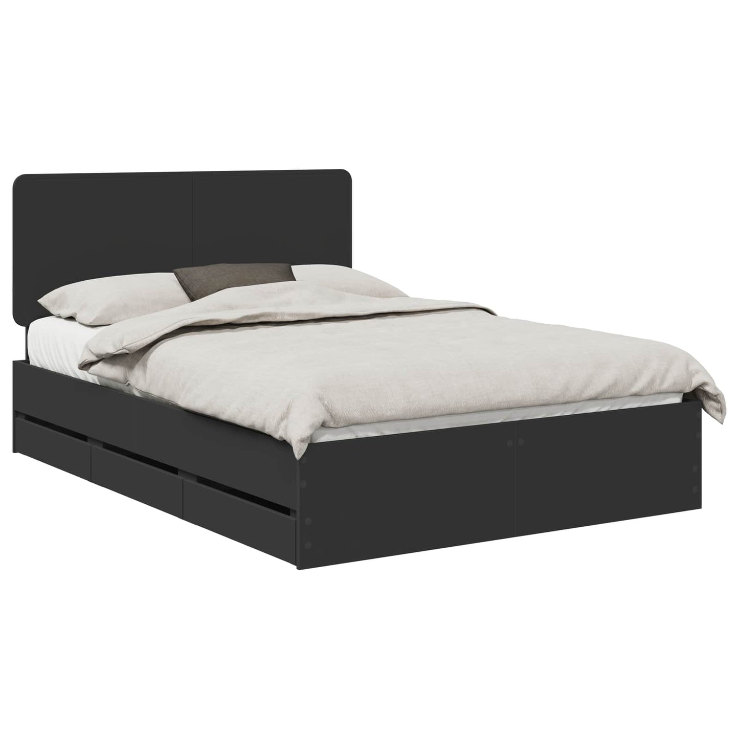 vidaXL Σκελετός Κρεβατιού Μαύρο 140 x 200 cm Μηχανήματος Ξύλο