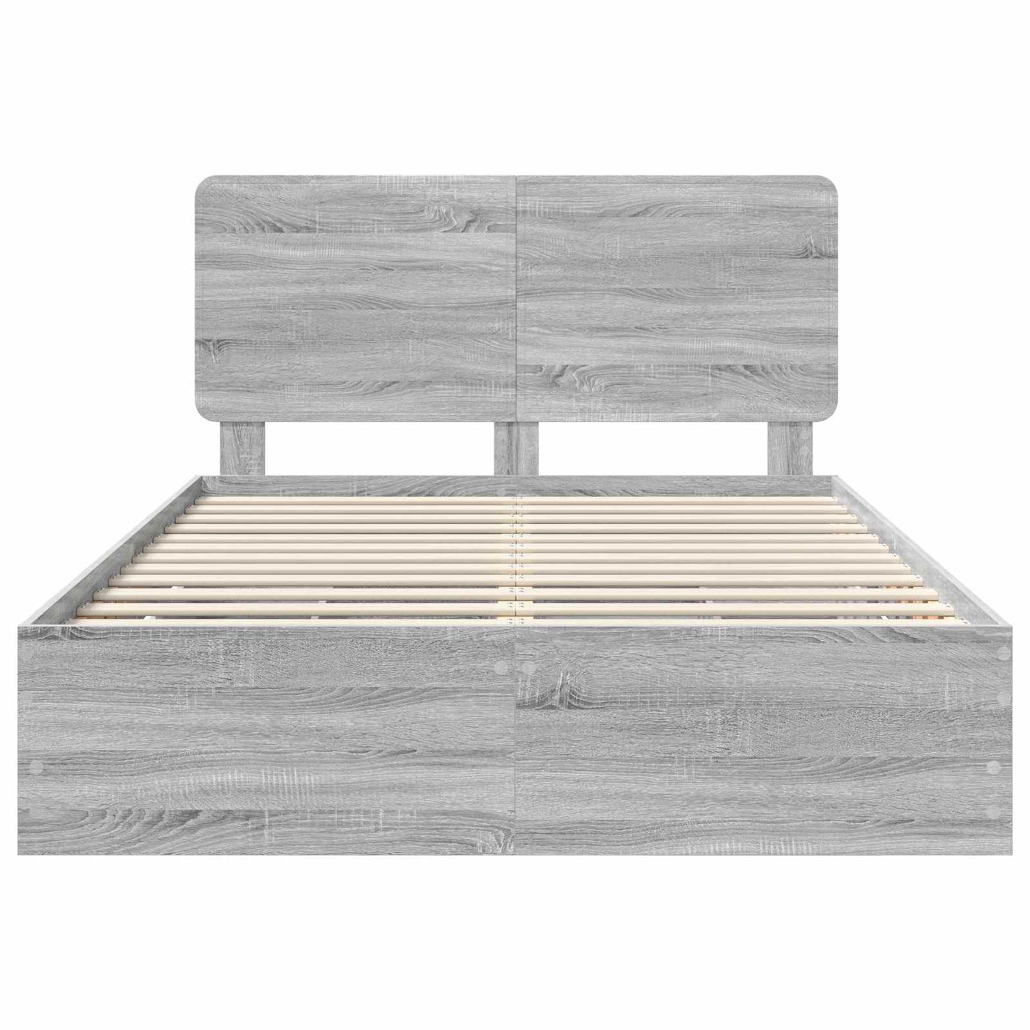 vidaXL Σκελετός Κρεβατιού Γκρίζο Σονομα 140 x 190 cm Μηχανήματος Ξύλο