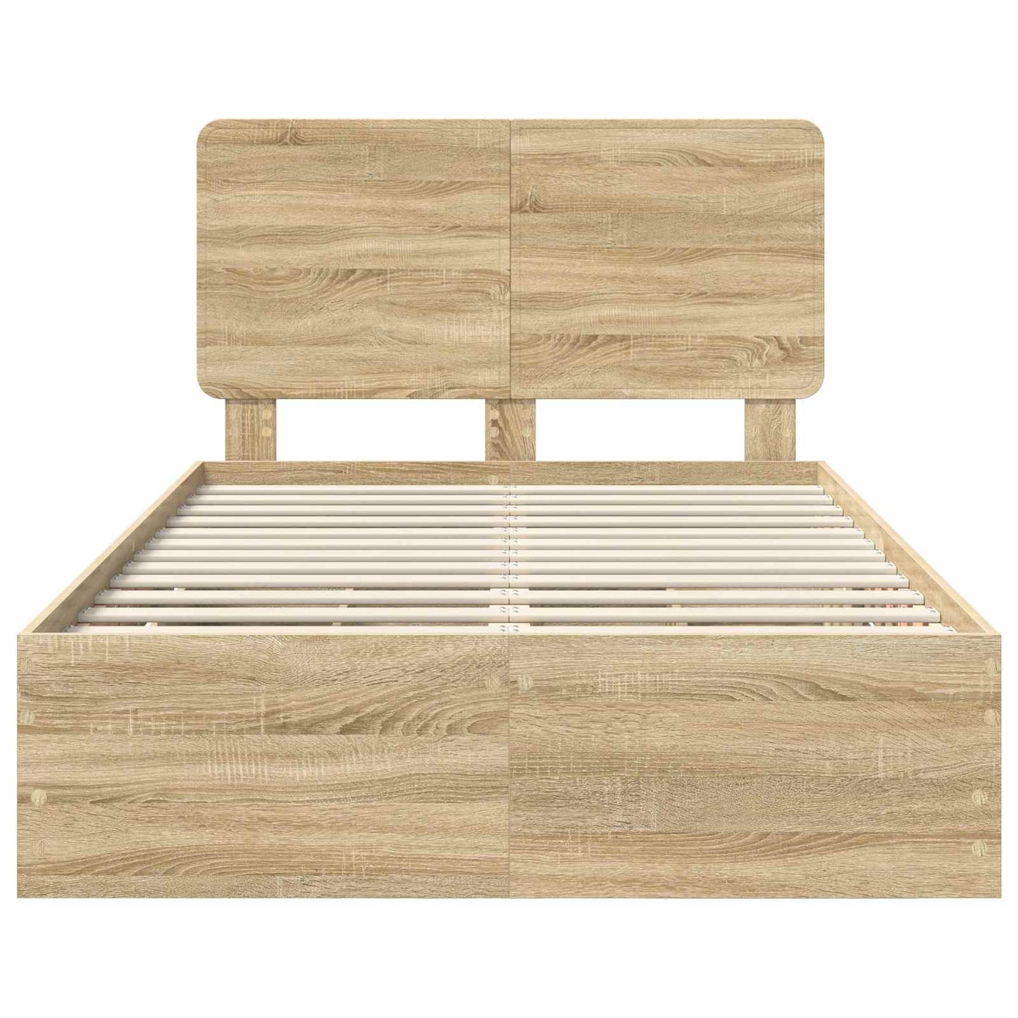 vidaXL Σκελετός Κρεβατιού Δρύς Sonoma 120 x 200 cm Μηχανήματος Ξύλο