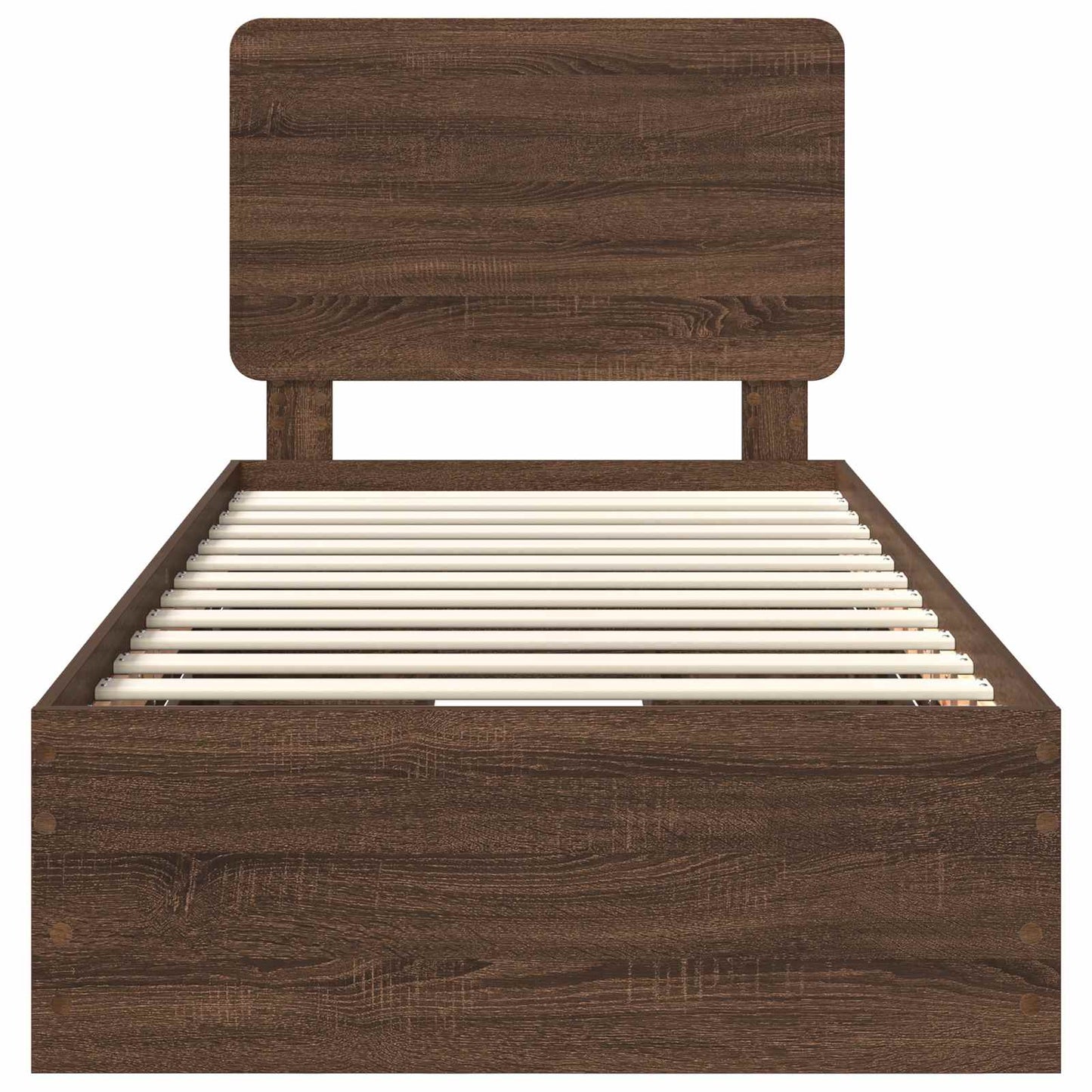 vidaXL Σκελετός Κρεβατιού Καφέ δρυς 100 x 200 cm Μηχανήματος Ξύλο