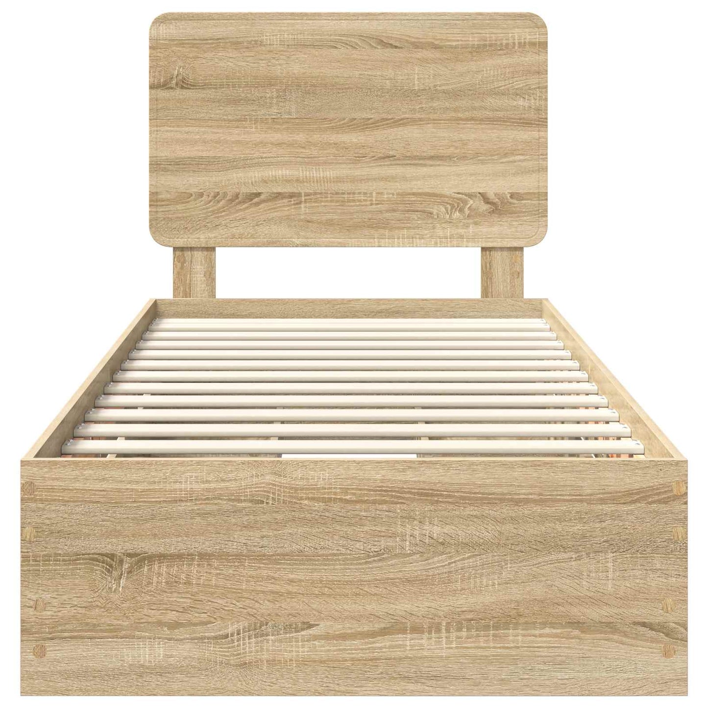 vidaXL Σκελετός Κρεβατιού Δρύς Sonoma 90 x 200 cm Μηχανήματος Ξύλο