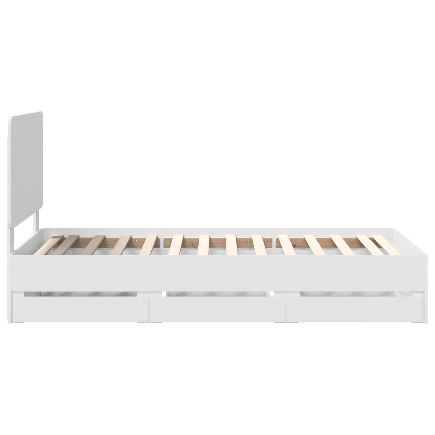 vidaXL Σκελετός Κρεβατιού Λευκό 75 x 190 cm Μηχανήματος Ξύλο